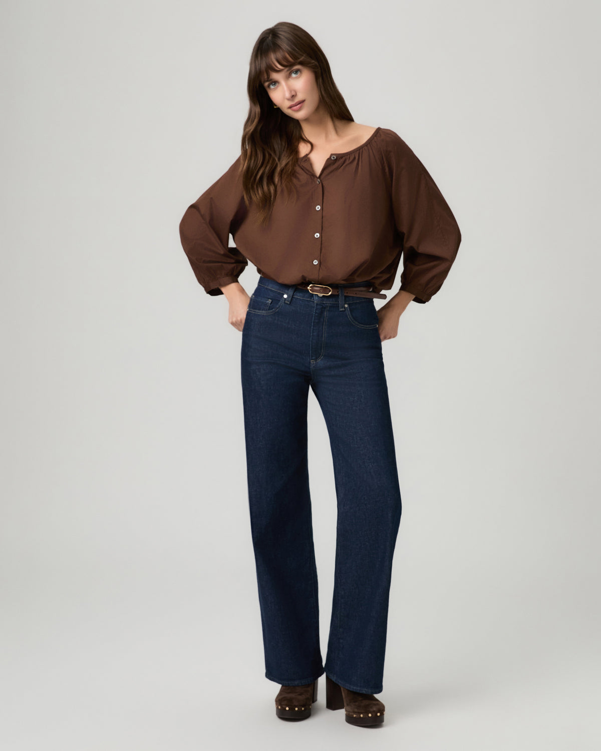Sasha 32 Inch Wide Leg Jean - Amora 23