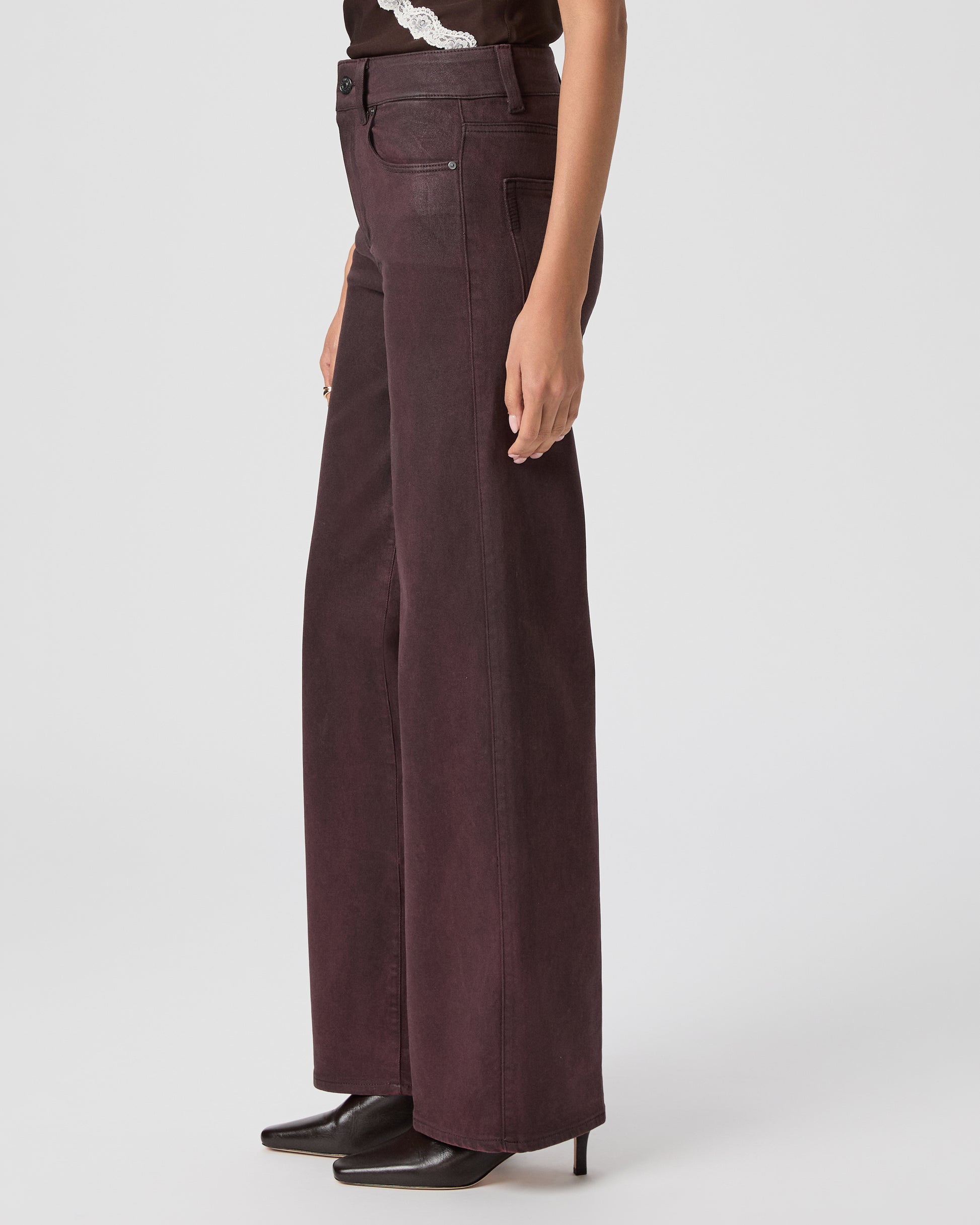 Sasha 32 Inch Wide Leg - Dark Oxblood Distressed Coating 23