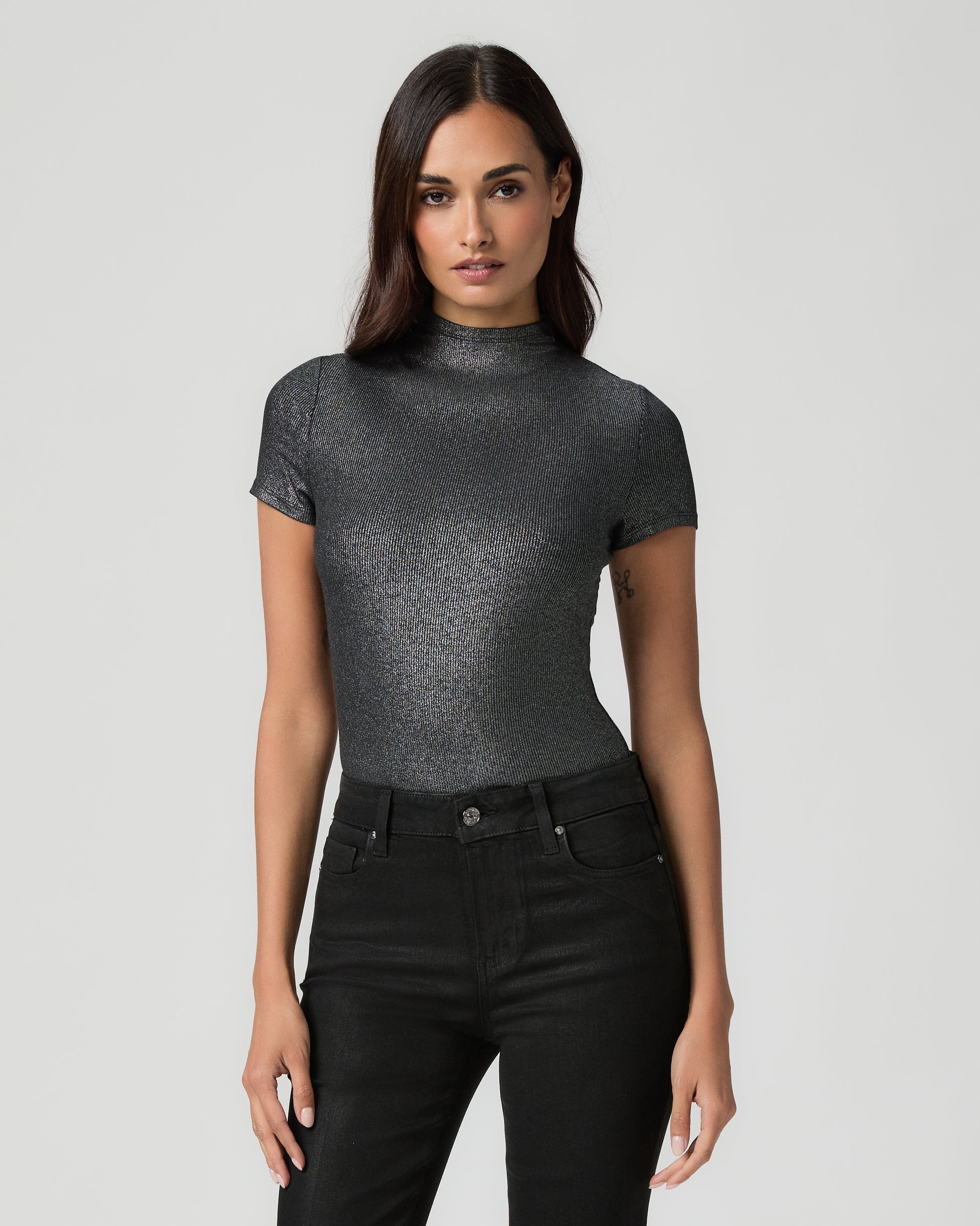 Blanche Top - Black Lurex XXS