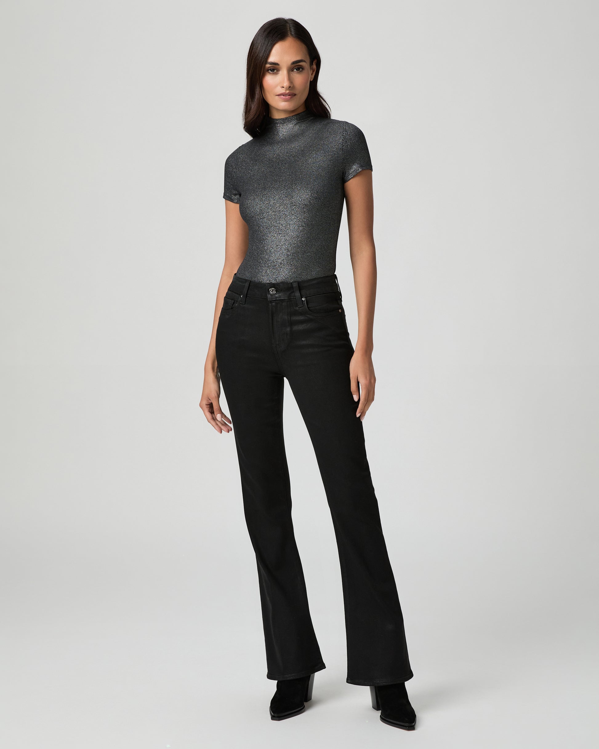 Blanche Top - Black Lurex XXS