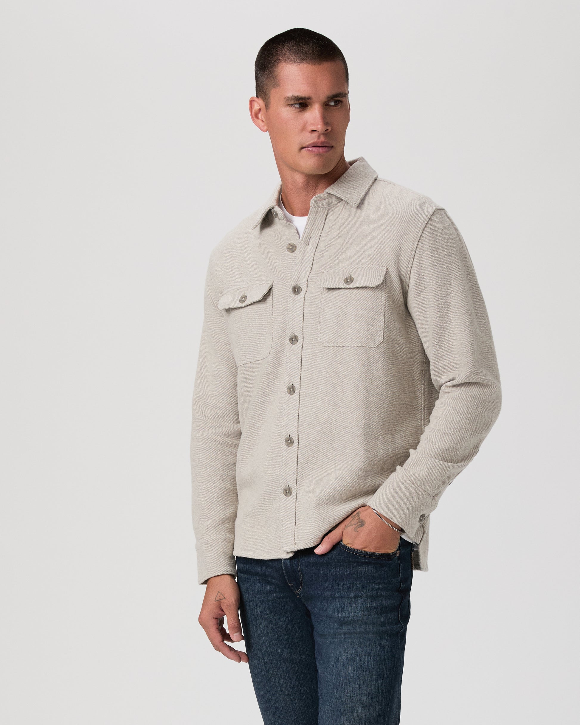 Wilbur Overshirt - Cracked Pearl XS