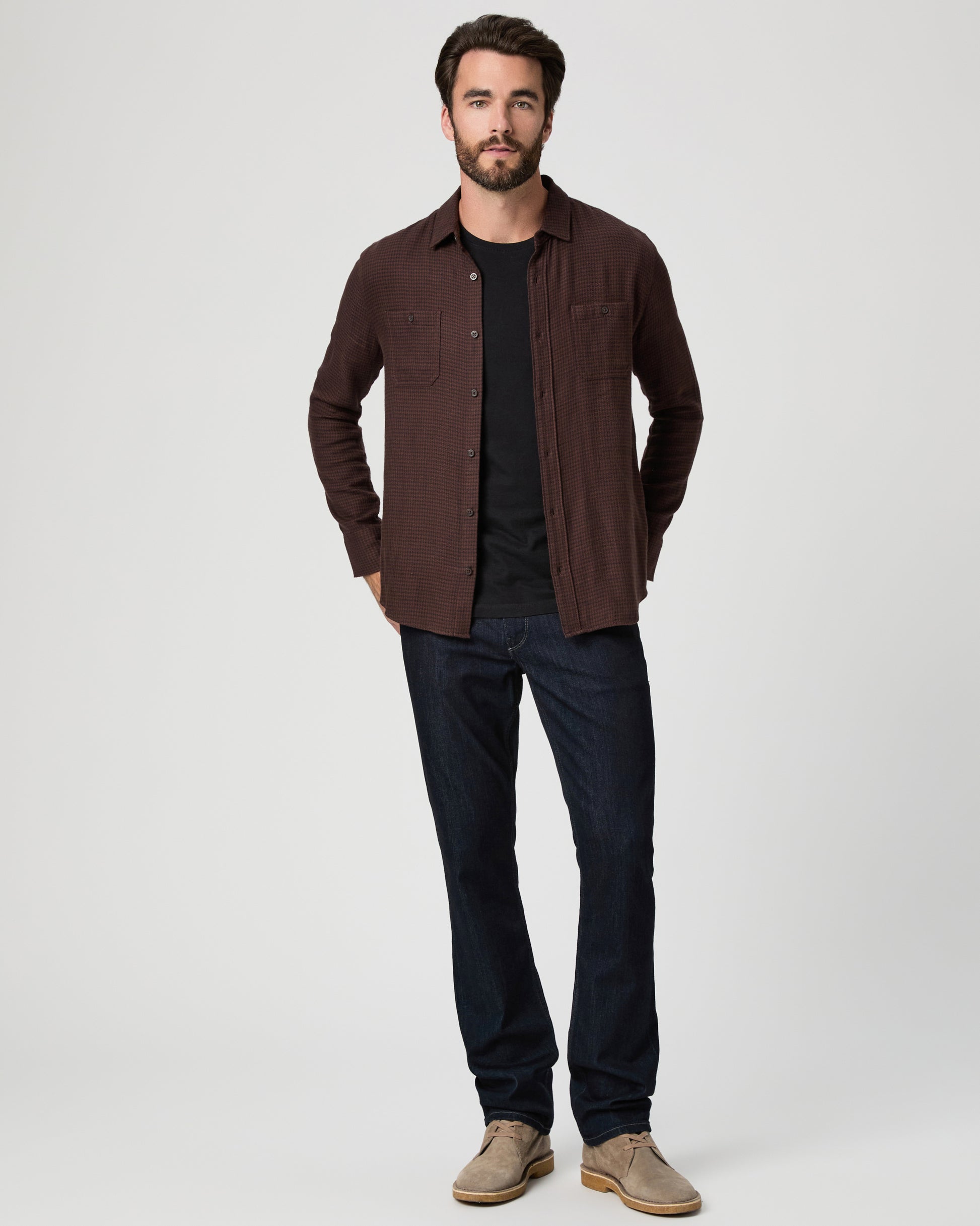 Everett Shirt - Carbanolo / Caffeine S
