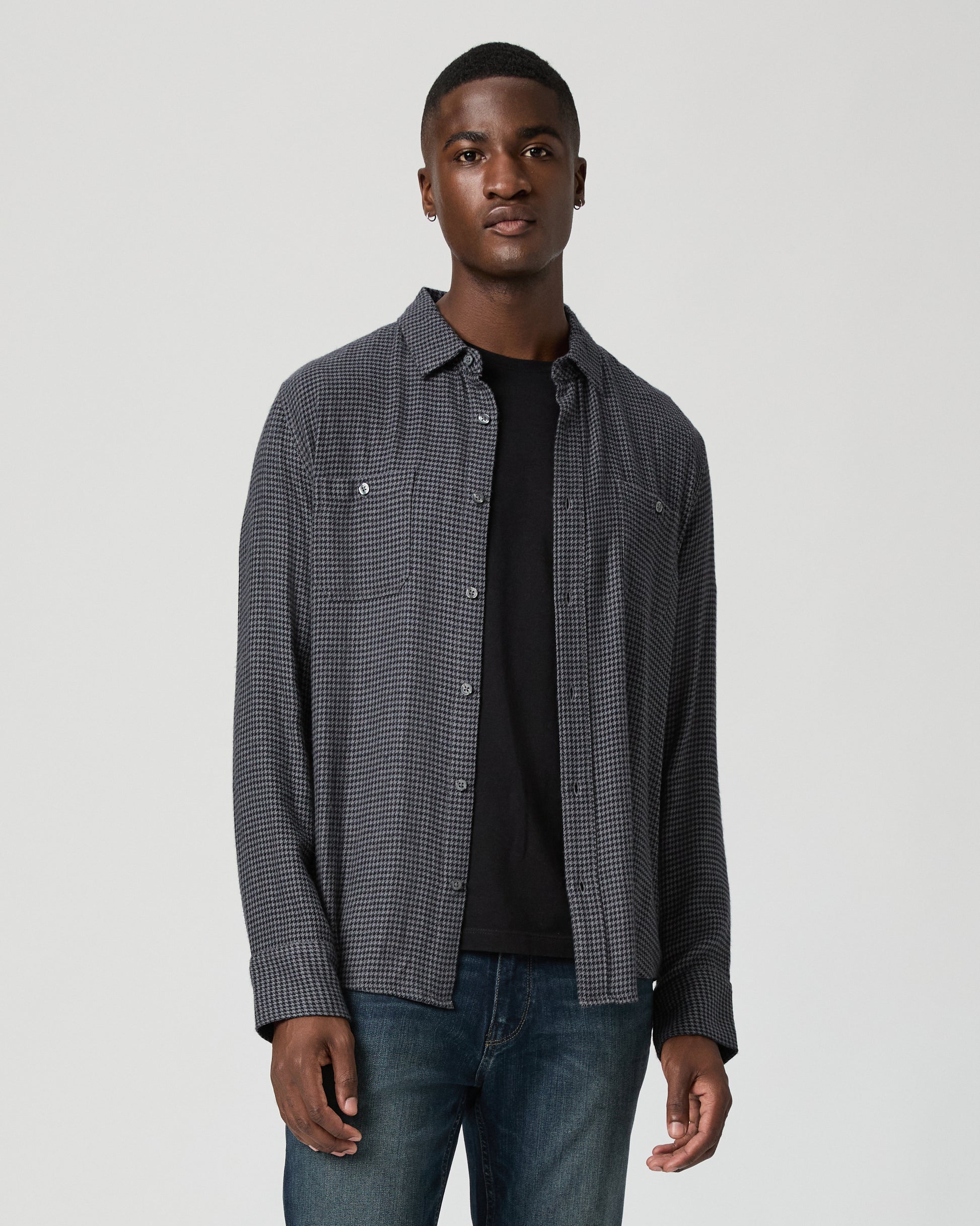 Everett Shirt - Dark Navy / Blue Ash S