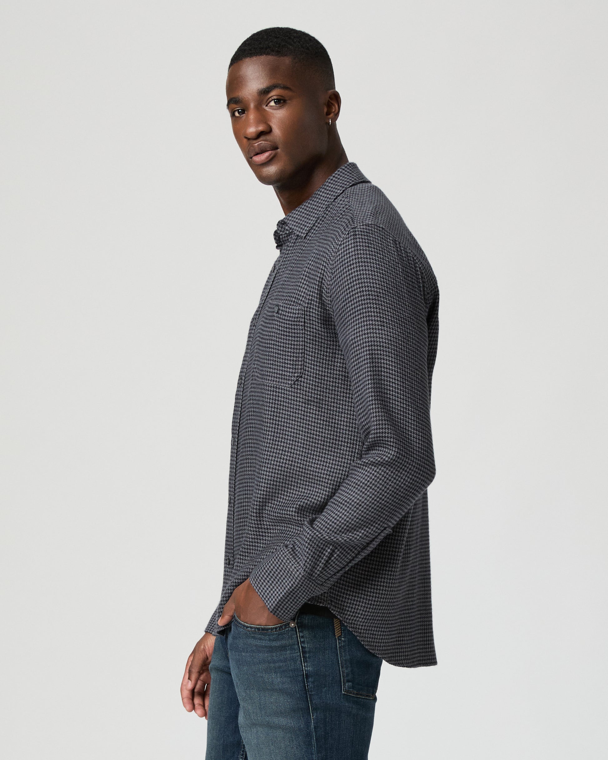 Everett Shirt - Dark Navy / Blue Ash S