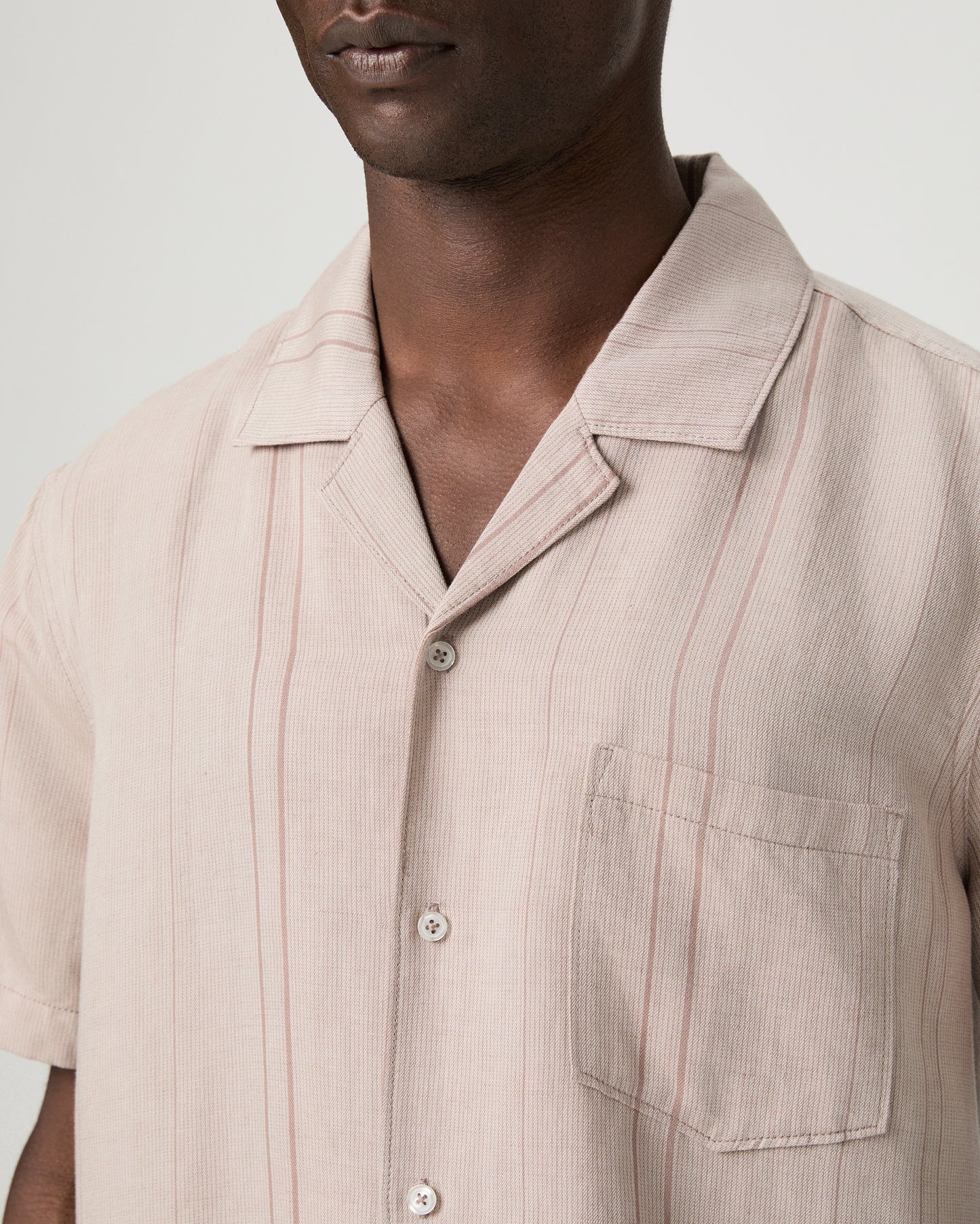 Albro Shirt - Muted Cherry Stripe S