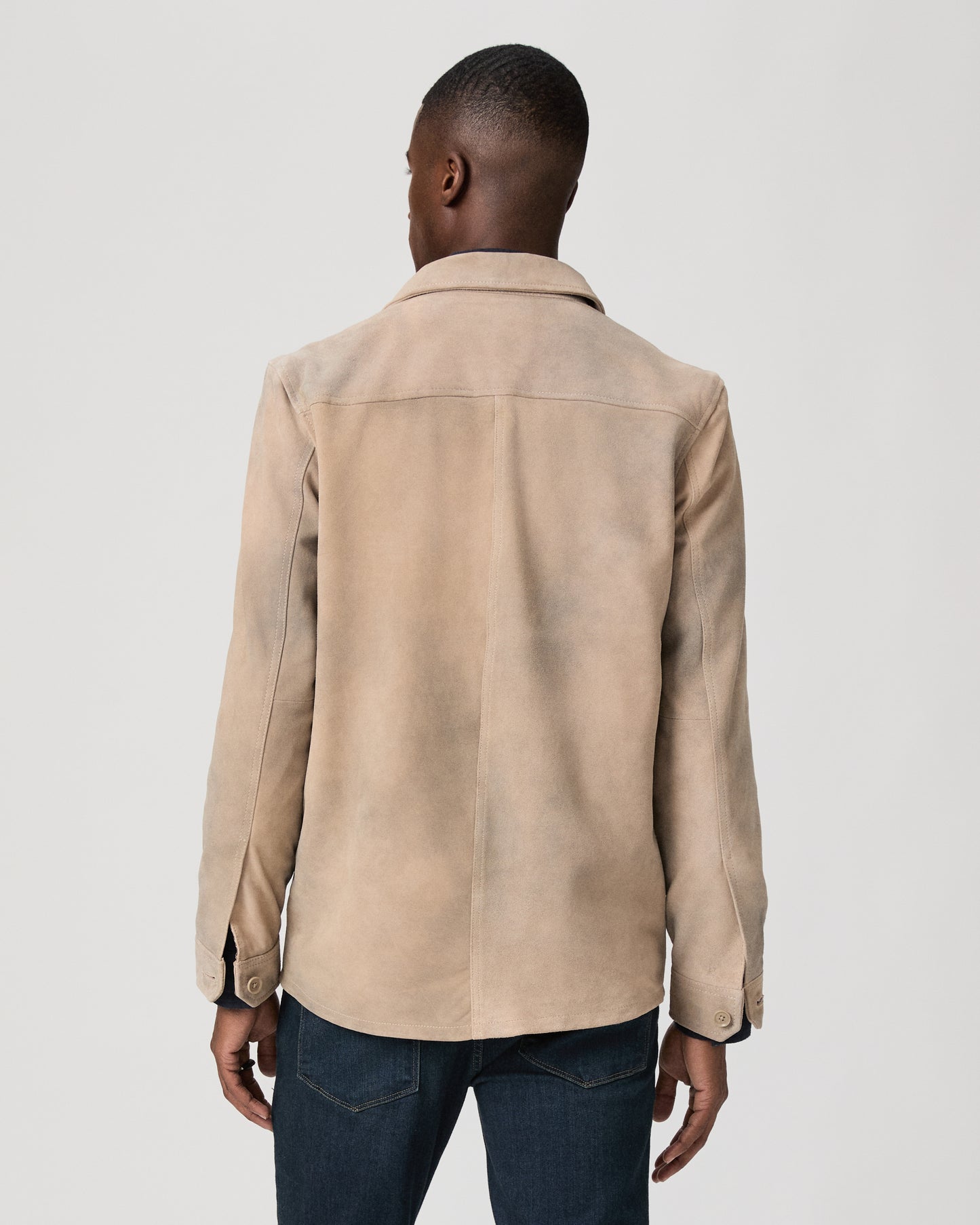 Peyman Jacket - Light Grey Suede S