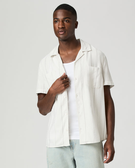 Jacobson Shirt - Blue Ivory Stripe S