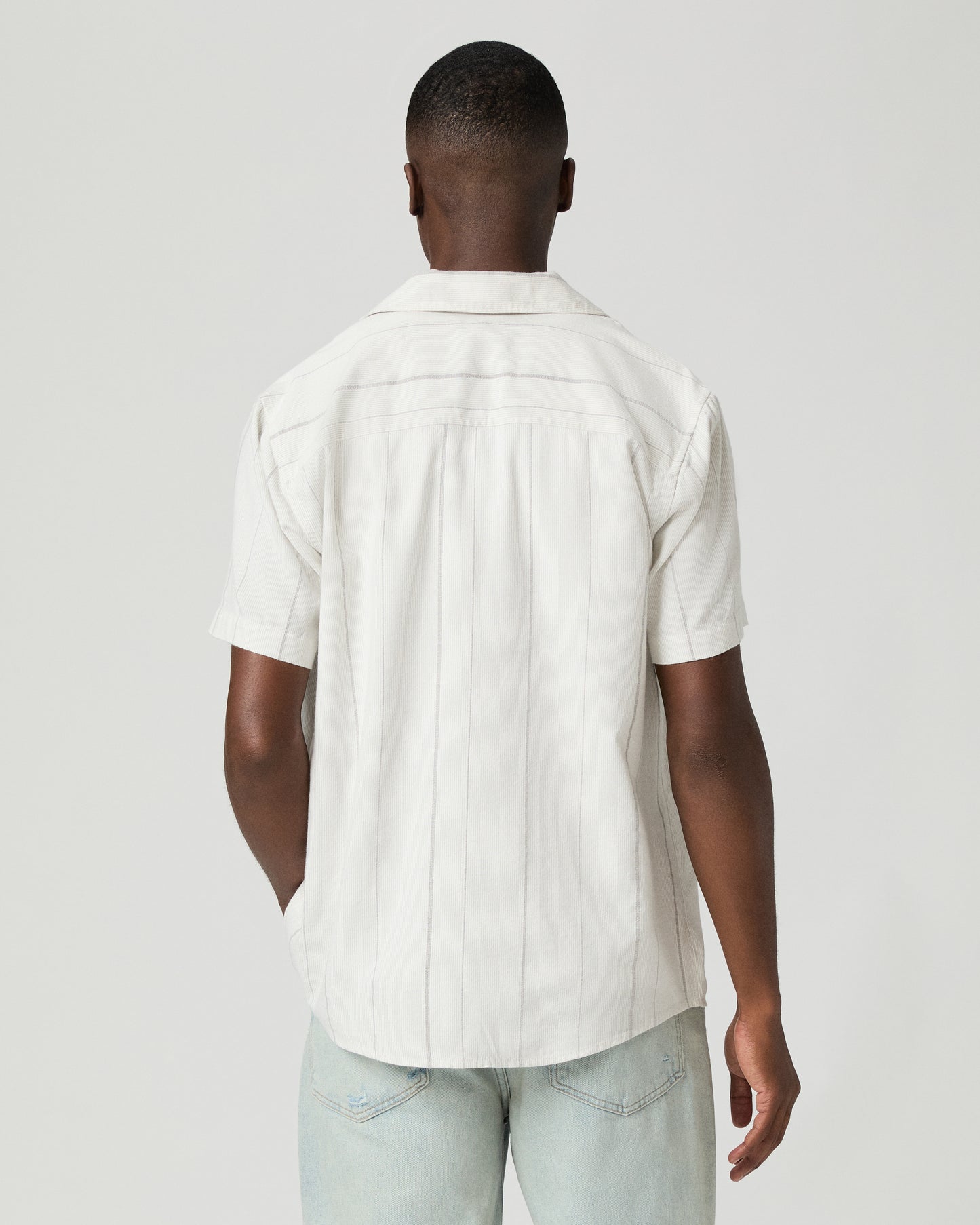 Jacobson Shirt - Blue Ivory Stripe S