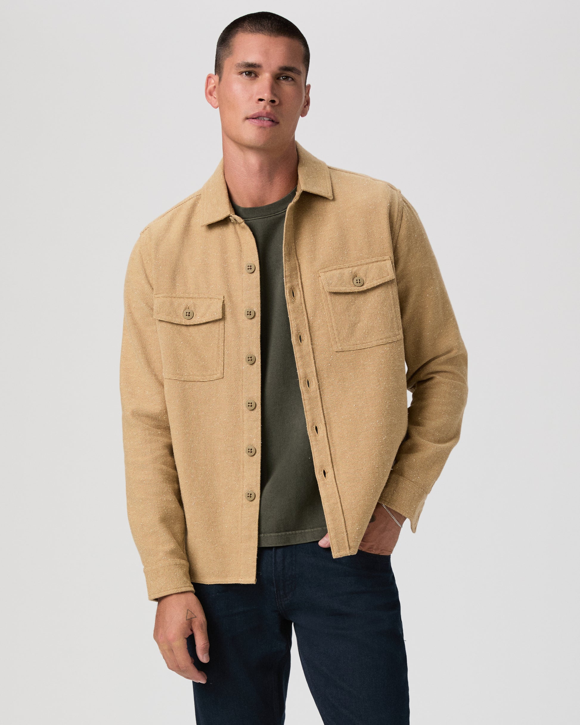 Seymore Overshirt - Nepped Sonoran Tan S