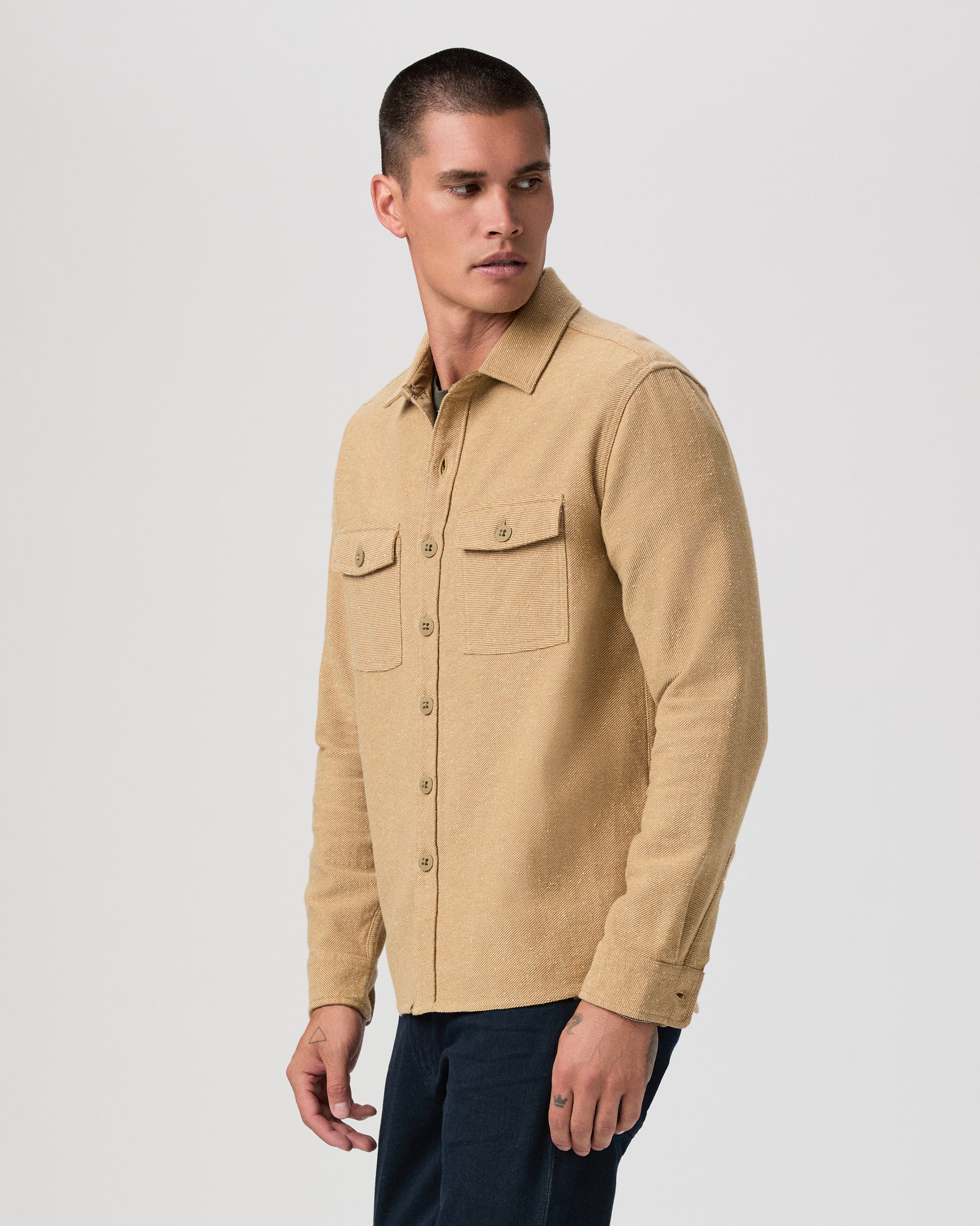 Seymore Overshirt - Nepped Sonoran Tan S