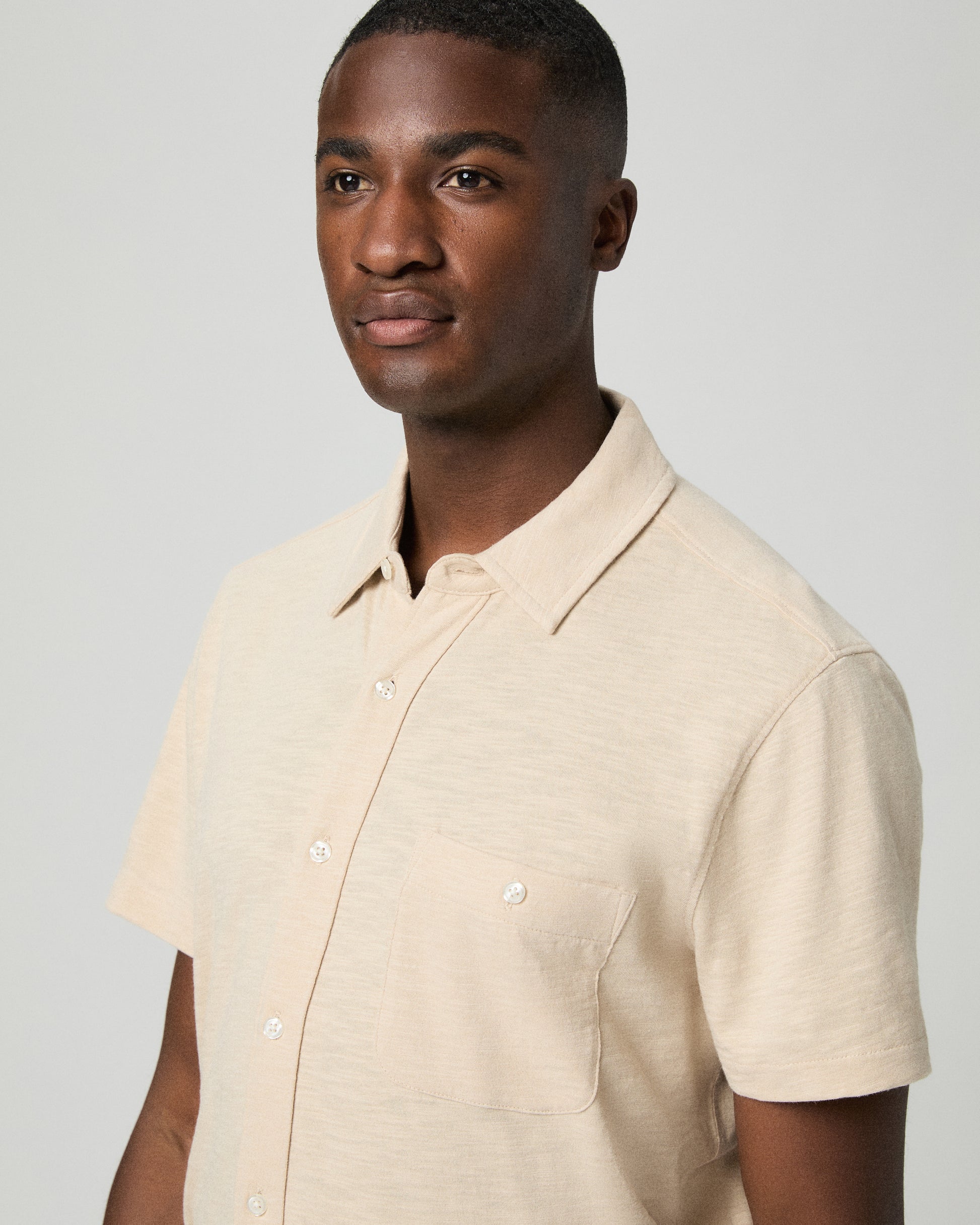 Carillo Short Sleeve - Pale Khaki S