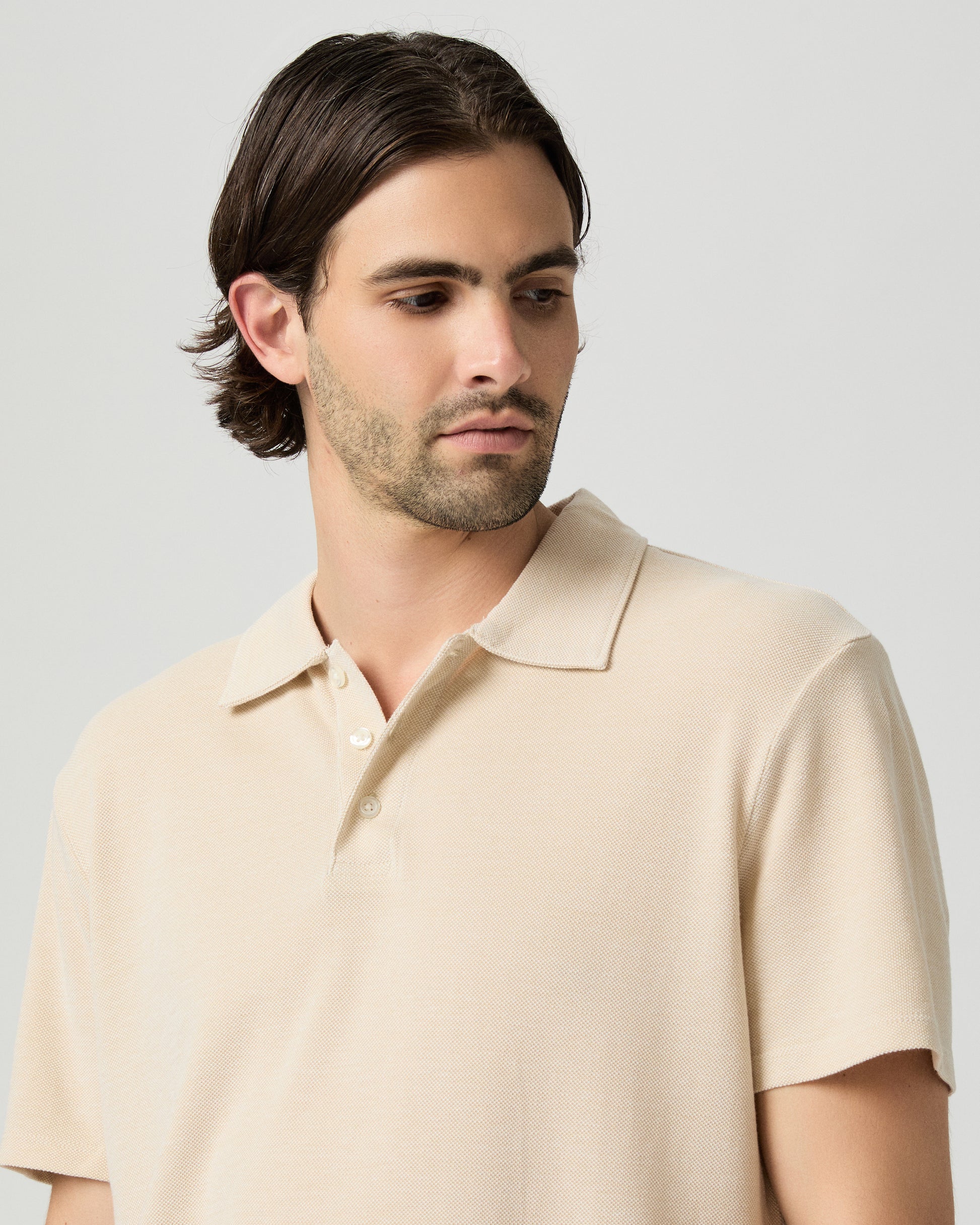 Demille Polo - Pale Khaki Combo S