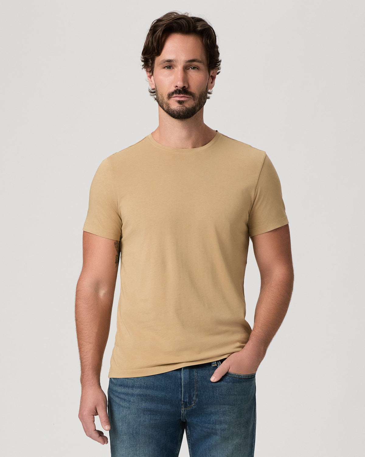 Sorden Crew Neck Tee - Light Brown Russet S