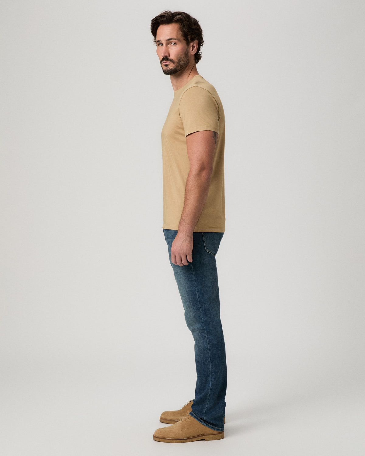 Sorden Crew Neck Tee - Light Brown Russet S
