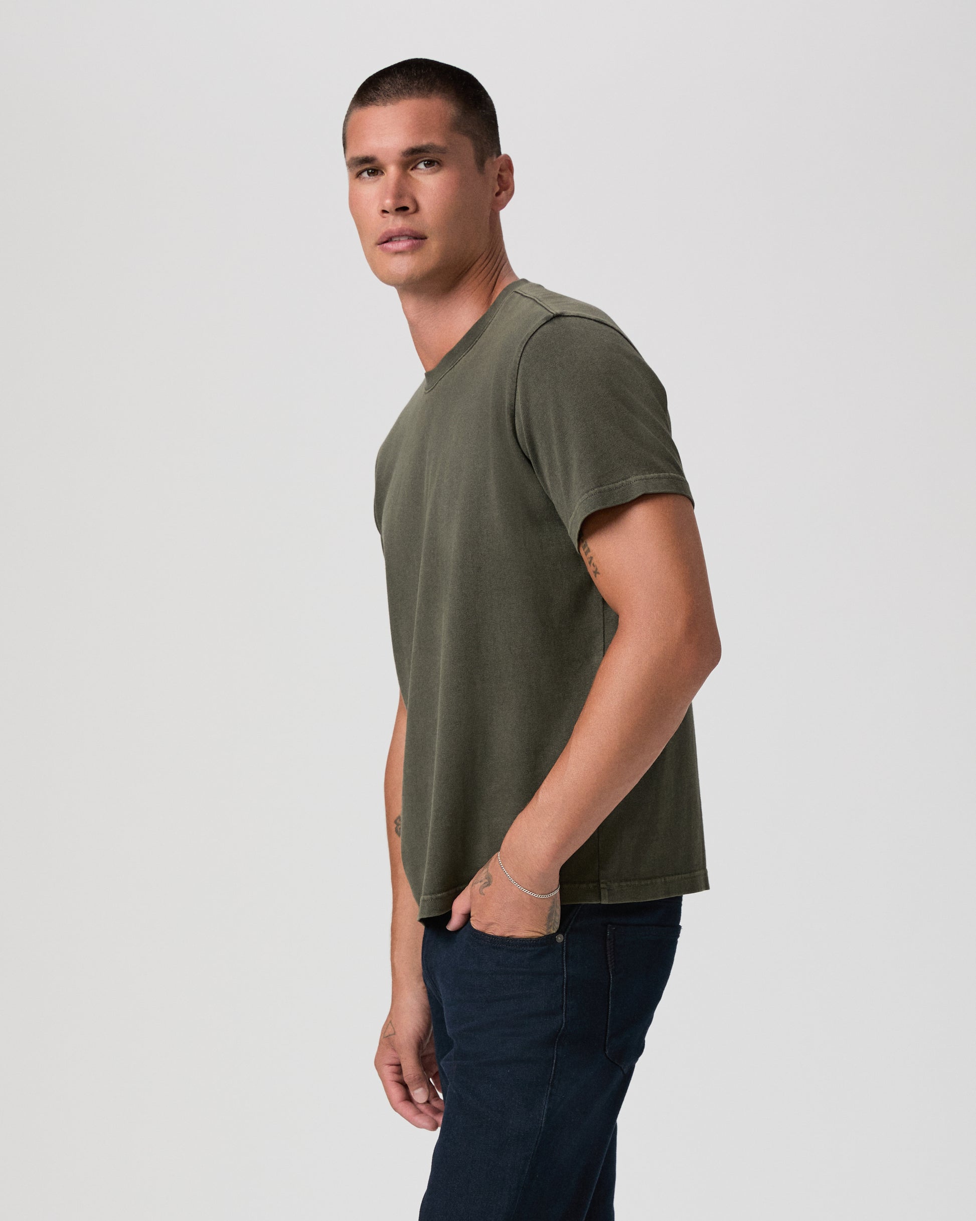 Serano Boxy Tee - Vintage Pine Needle S