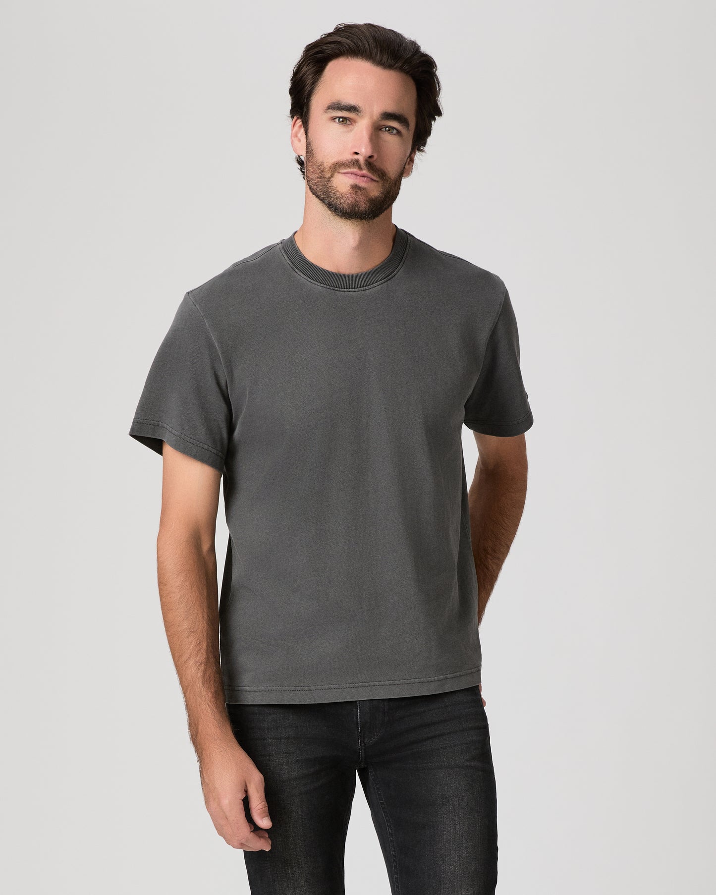 Serano Boxy Tee - Vintage Faded Charcoal S