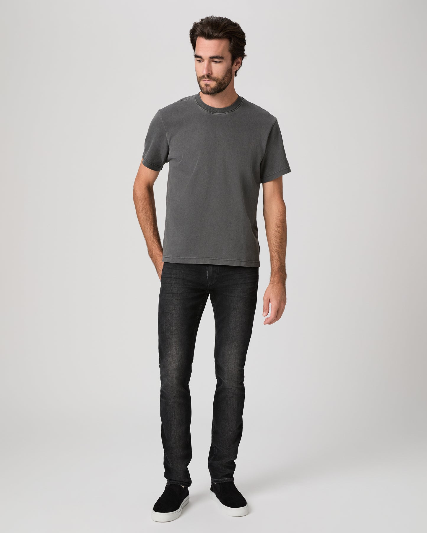 Serano Boxy Tee - Vintage Faded Charcoal S