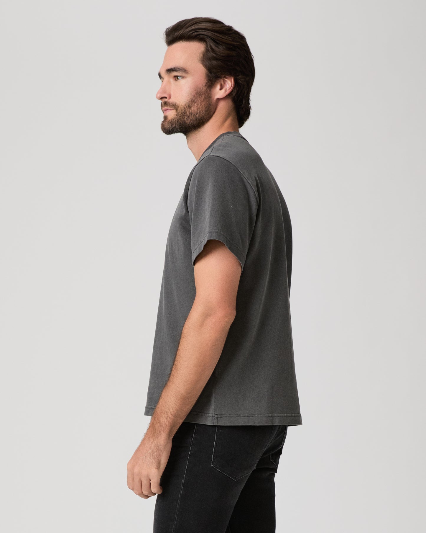 Serano Boxy Tee - Vintage Faded Charcoal S