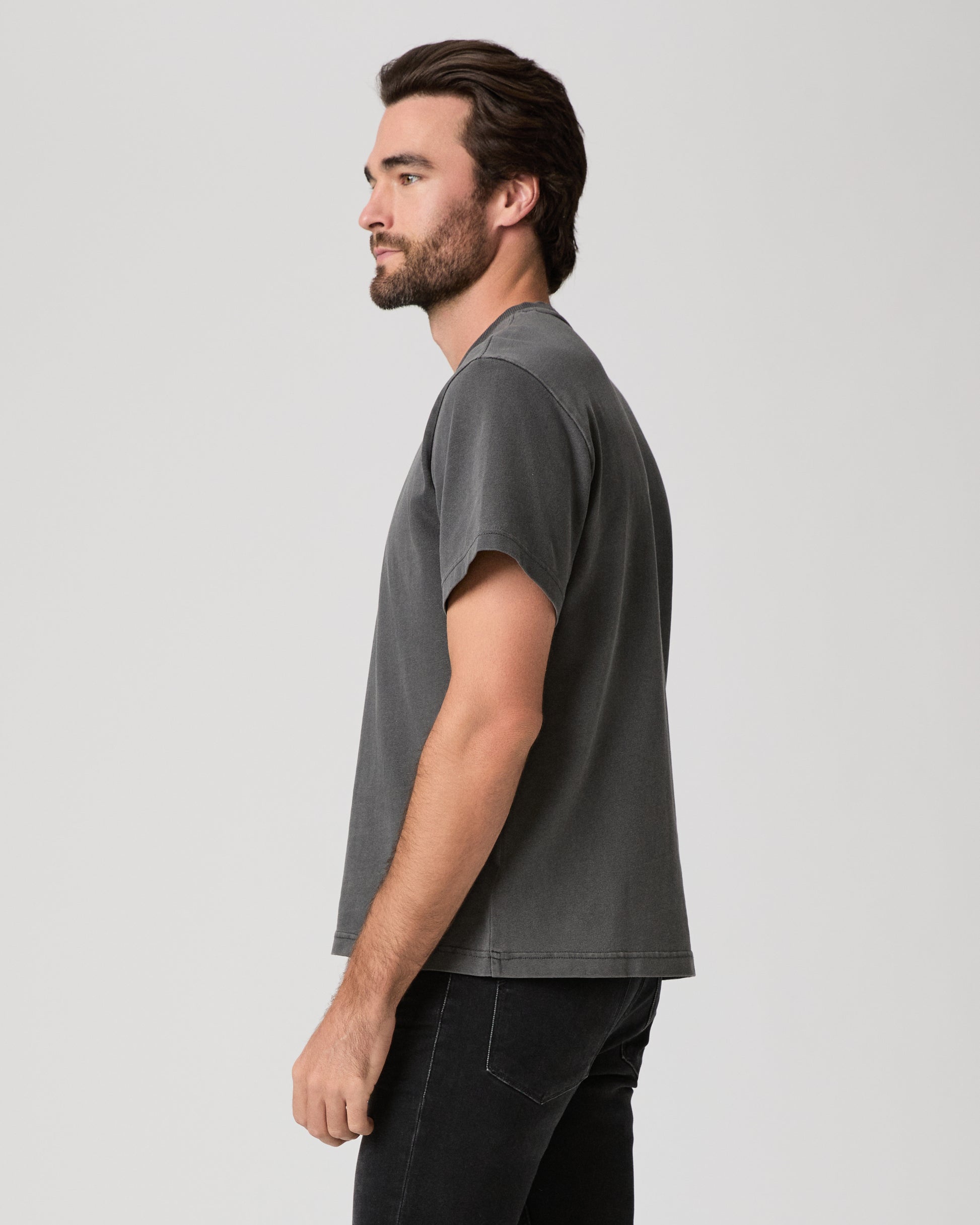 Serano Boxy Tee - Vintage Faded Charcoal S