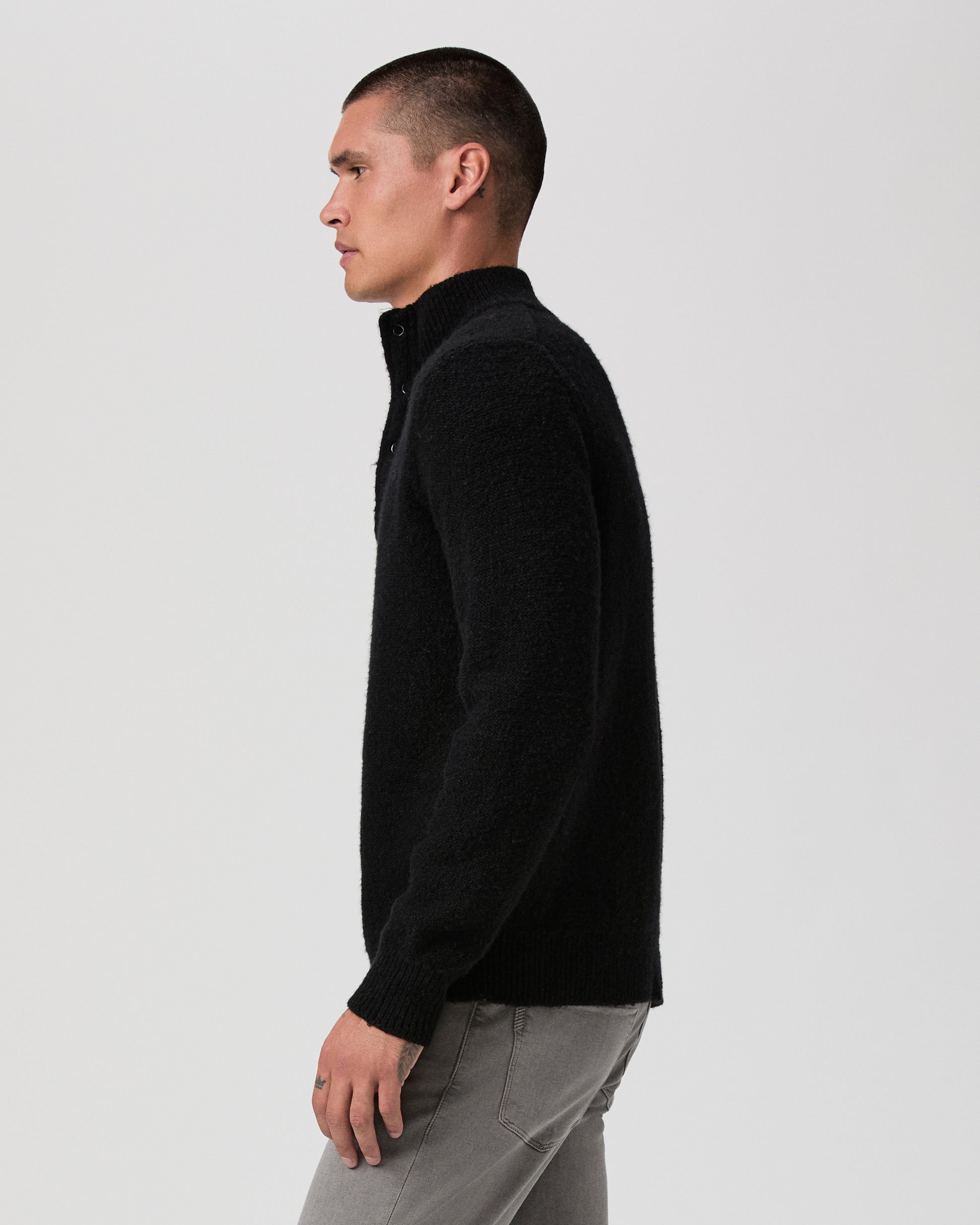Kotoni Snap Collar Sweater - Black XS