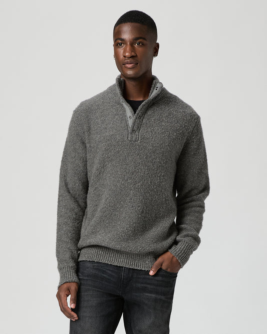 Kotoni Snap Collar Sweater - Dark Grey XS