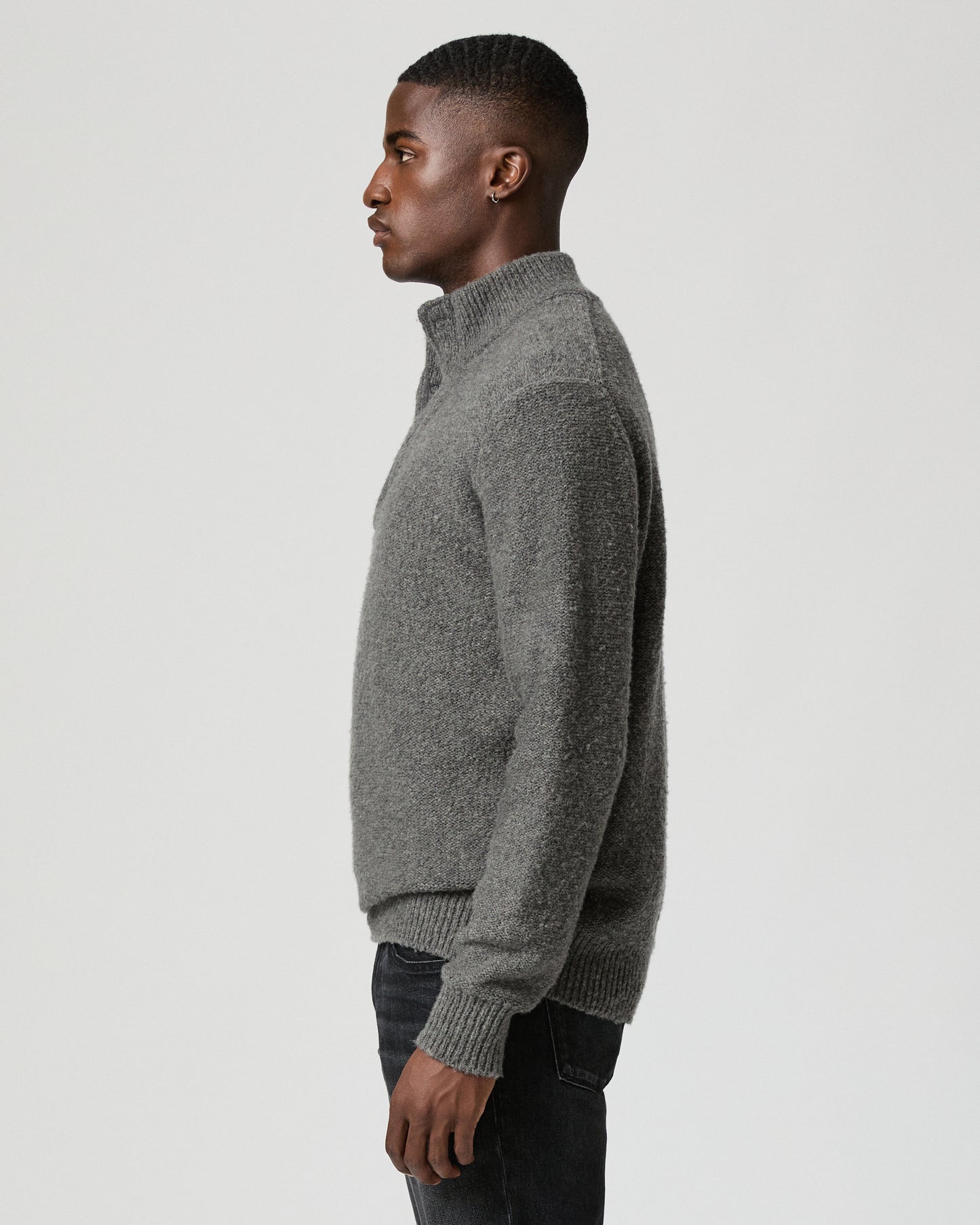 Kotoni Snap Collar Sweater - Dark Grey XS