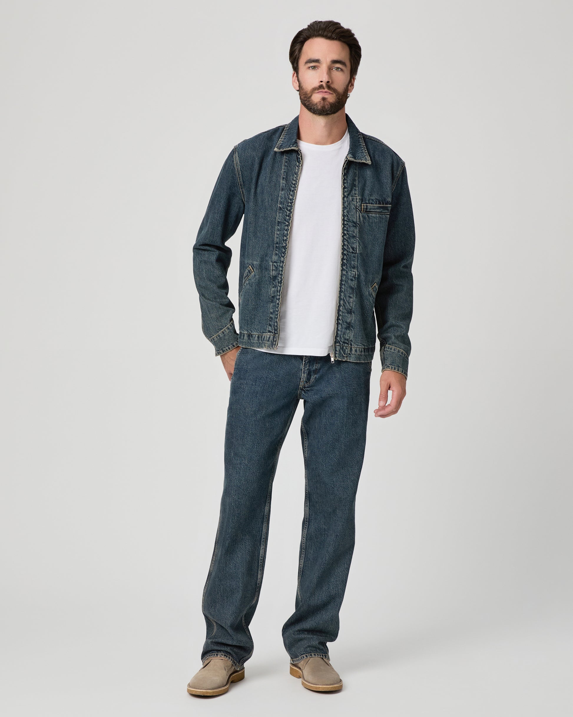 Mauricio Denim Zip Up Jacket - Abaron S