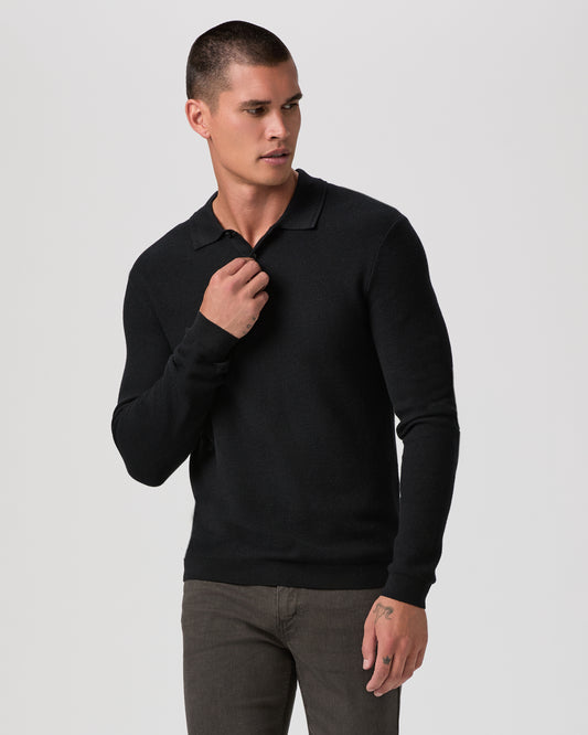 Selwyn Sweater Polo - Black S