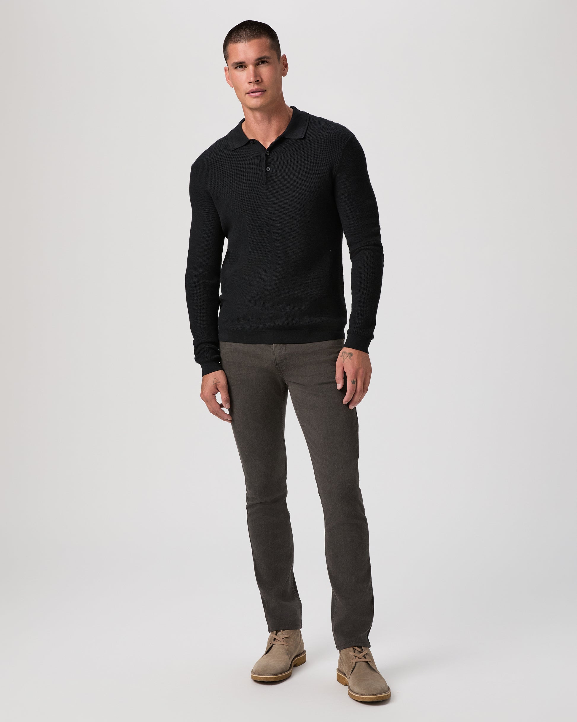 Selwyn Sweater Polo - Black S