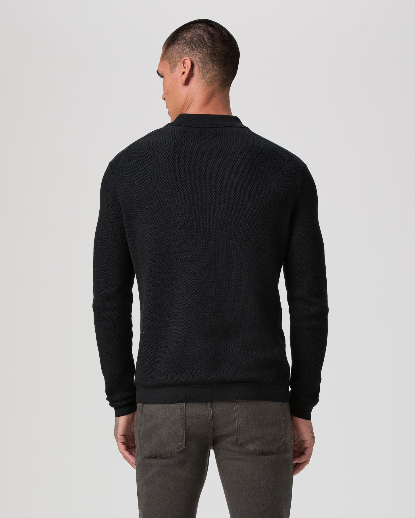 Selwyn Sweater Polo - Black S