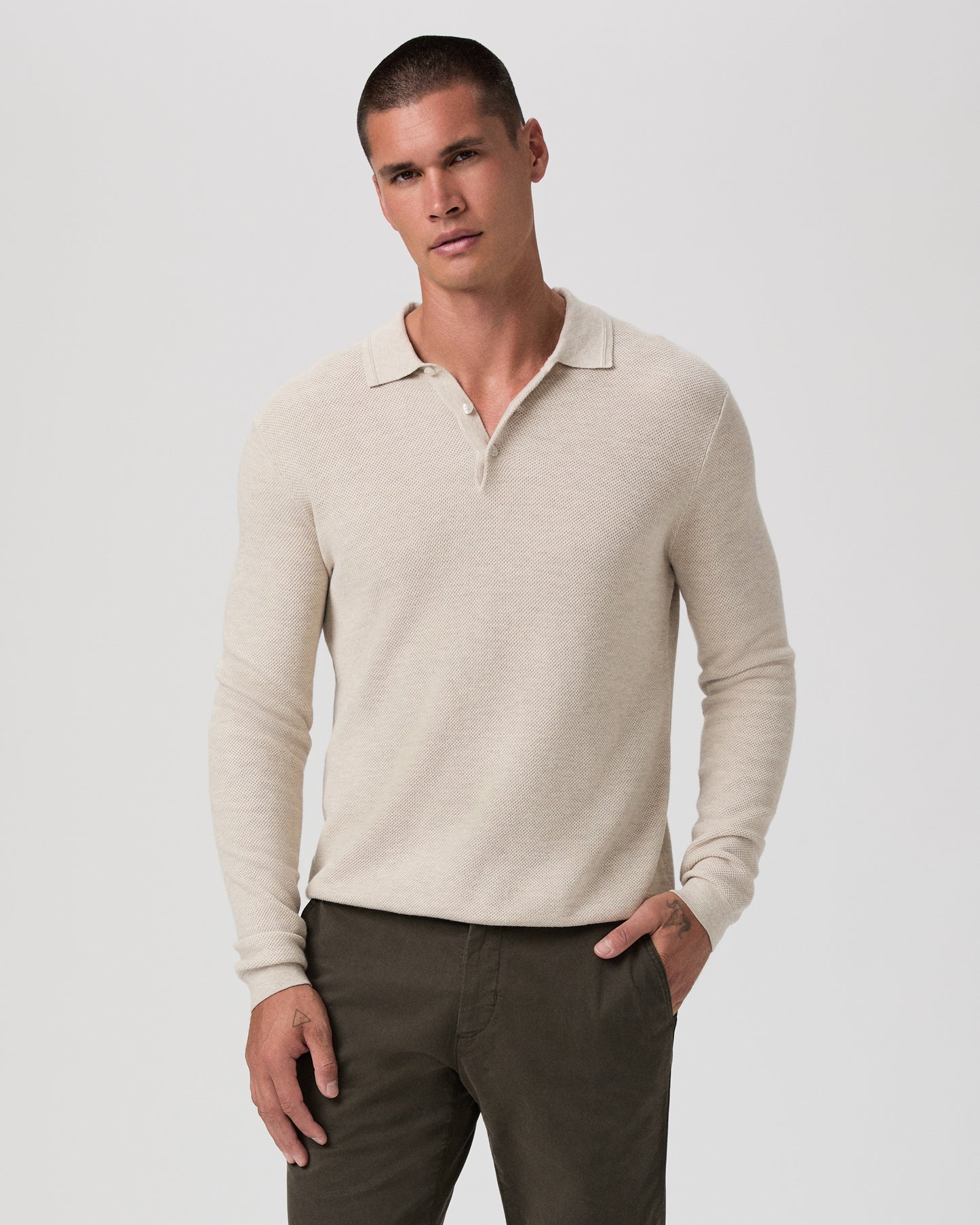 Selwyn Sweater Polo - Canvas S