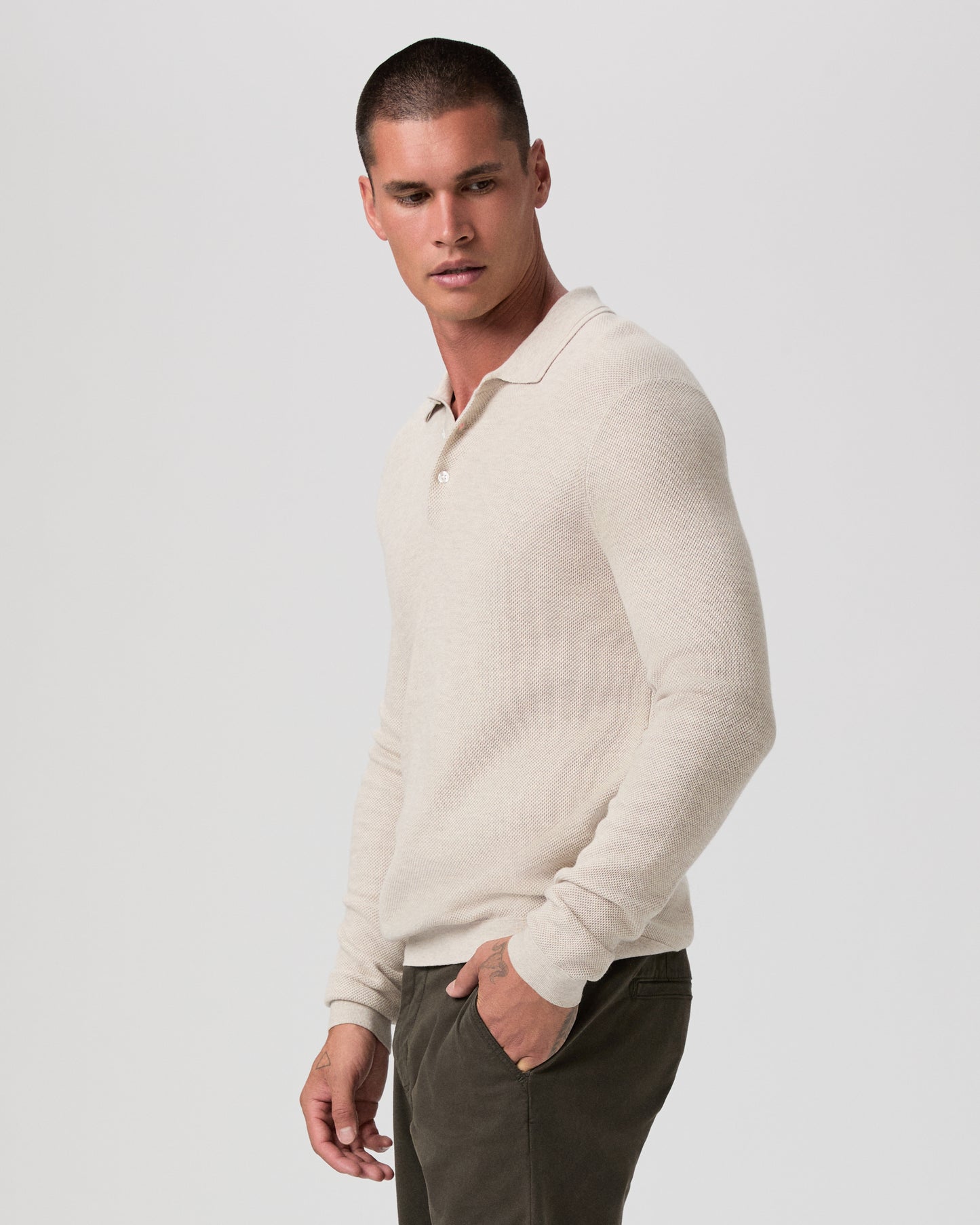 Selwyn Sweater Polo - Canvas S