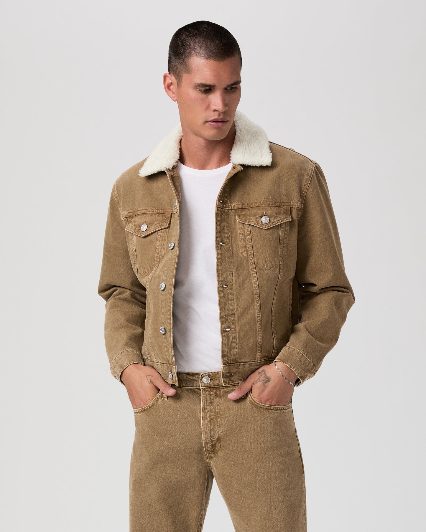 Erickson Jacket W Sherpa Collar - Vintage Dusty Trail S