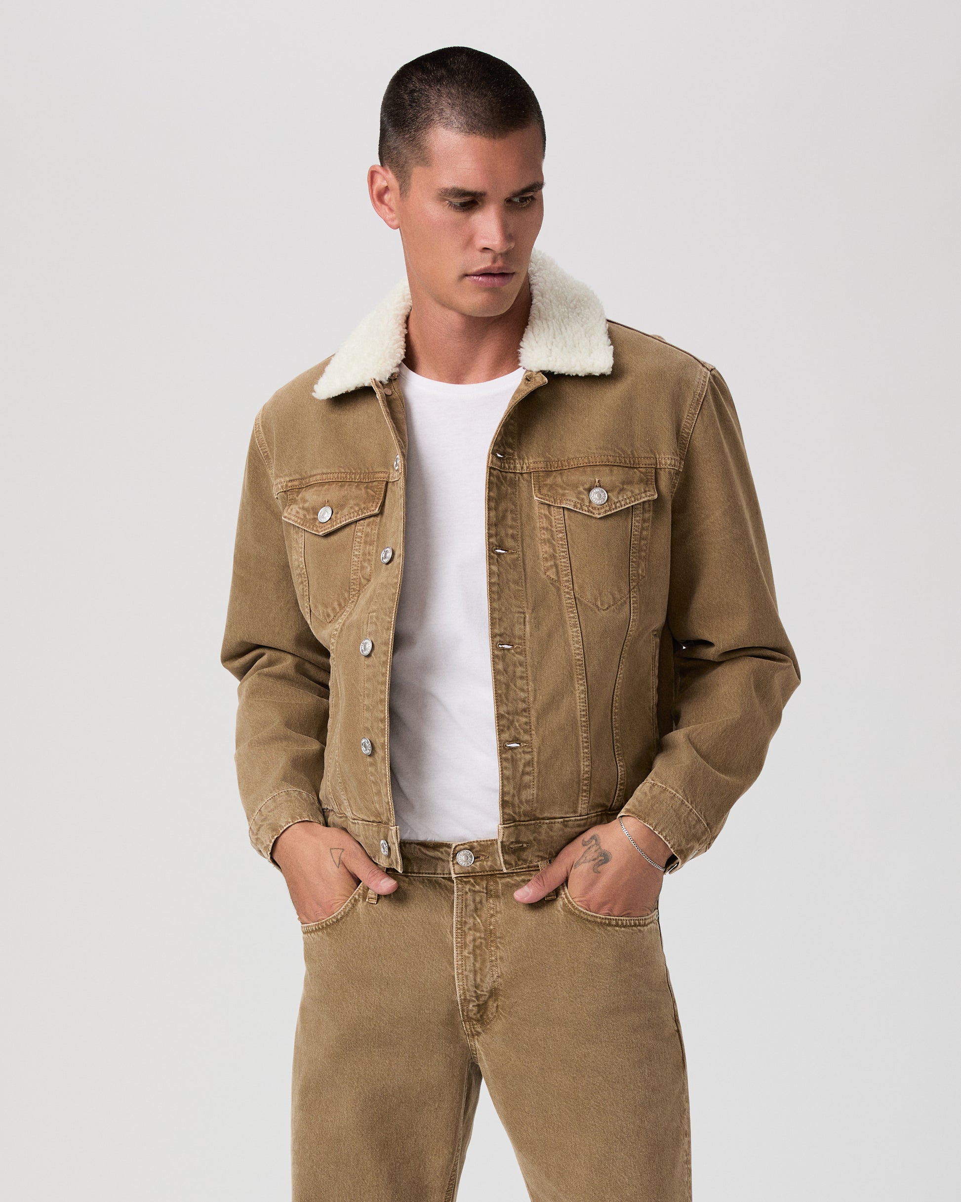 Erickson Jacket W Sherpa Collar - Vintage Dusty Trail S