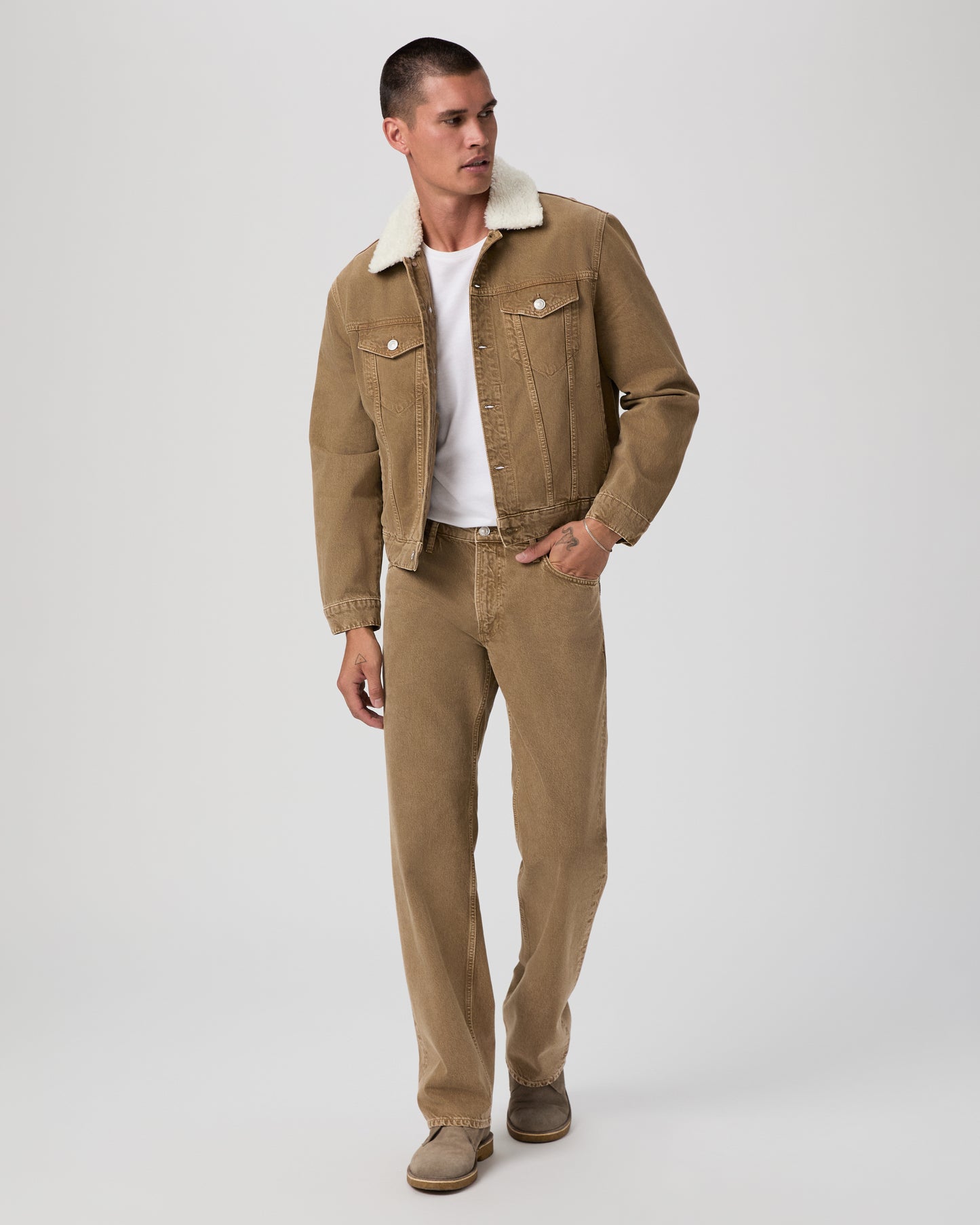 Erickson Jacket W Sherpa Collar - Vintage Dusty Trail S