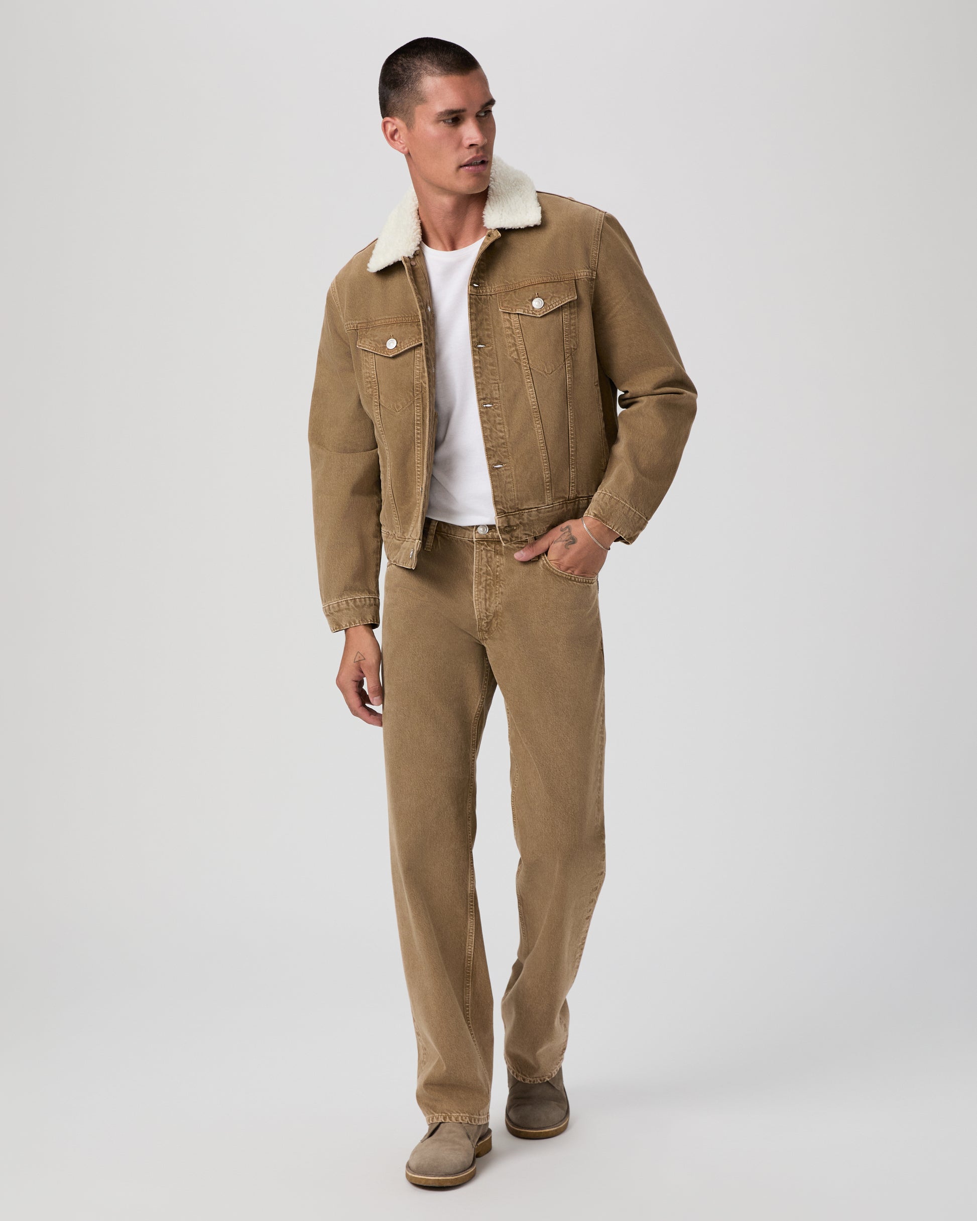 Erickson Jacket W Sherpa Collar - Vintage Dusty Trail S