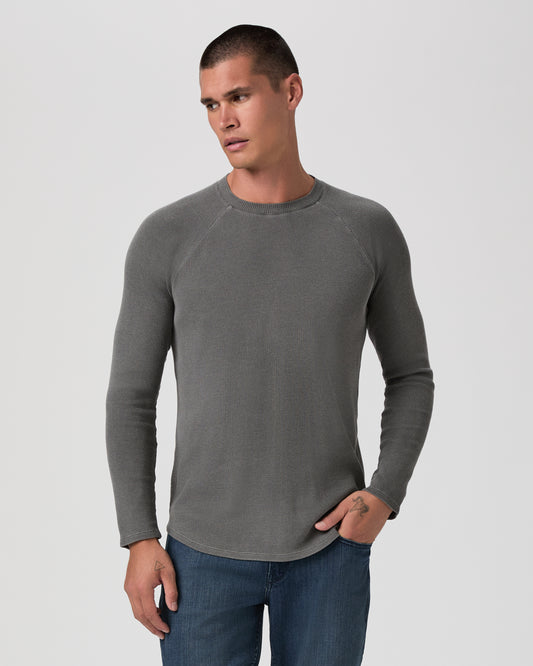 Davies Waffle Tee - Vintage Faded Charcoal S