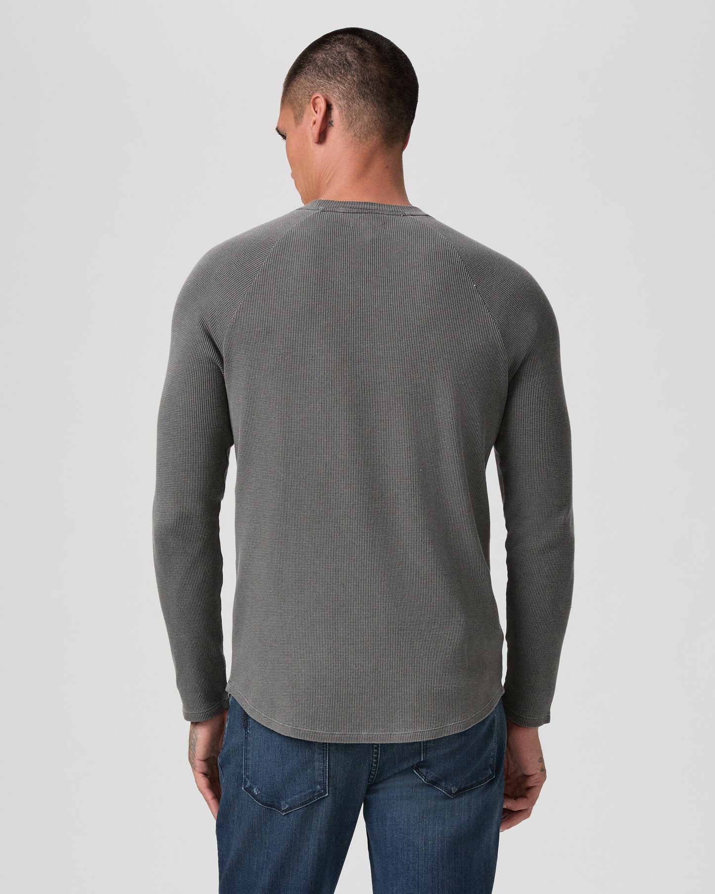 Davies Waffle Tee - Vintage Faded Charcoal S