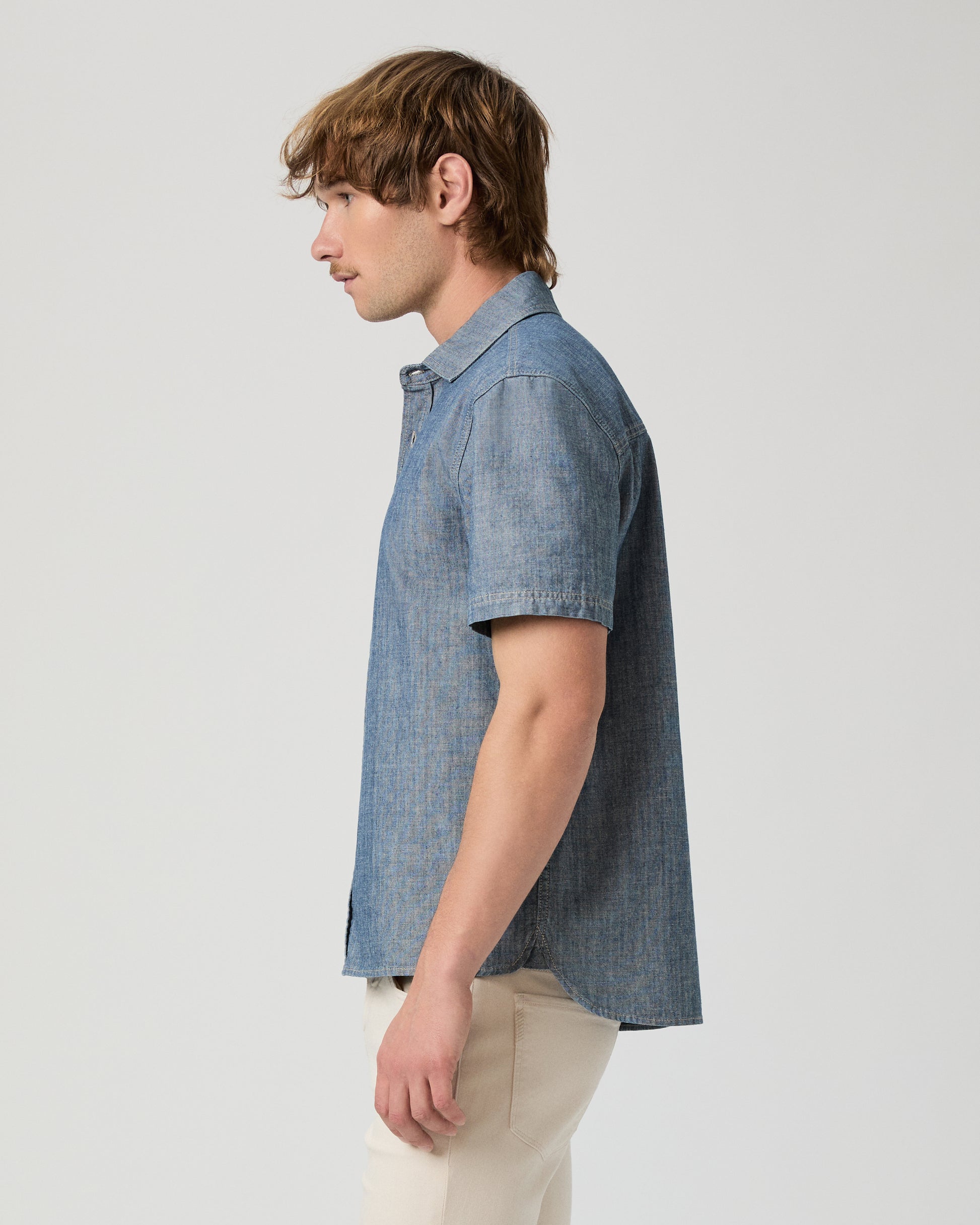 Soliman Short Sleeve Denim Shirt - Chandler S