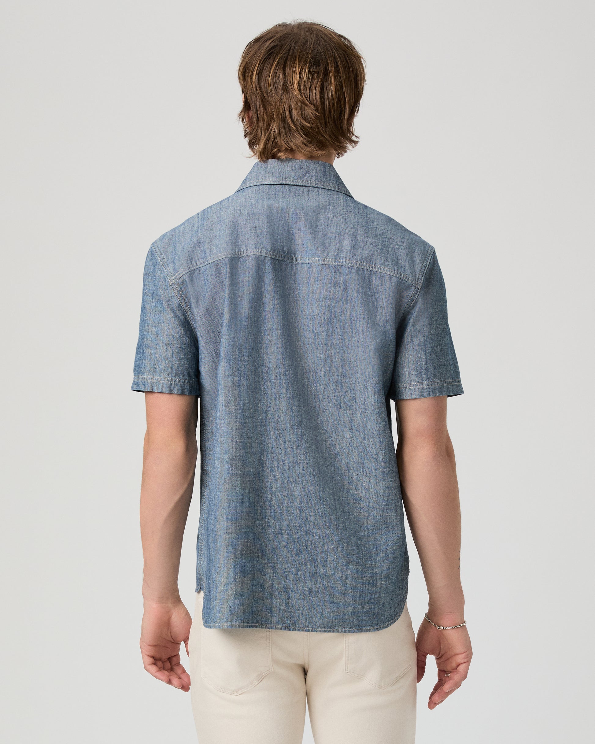 Soliman Short Sleeve Denim Shirt - Chandler S