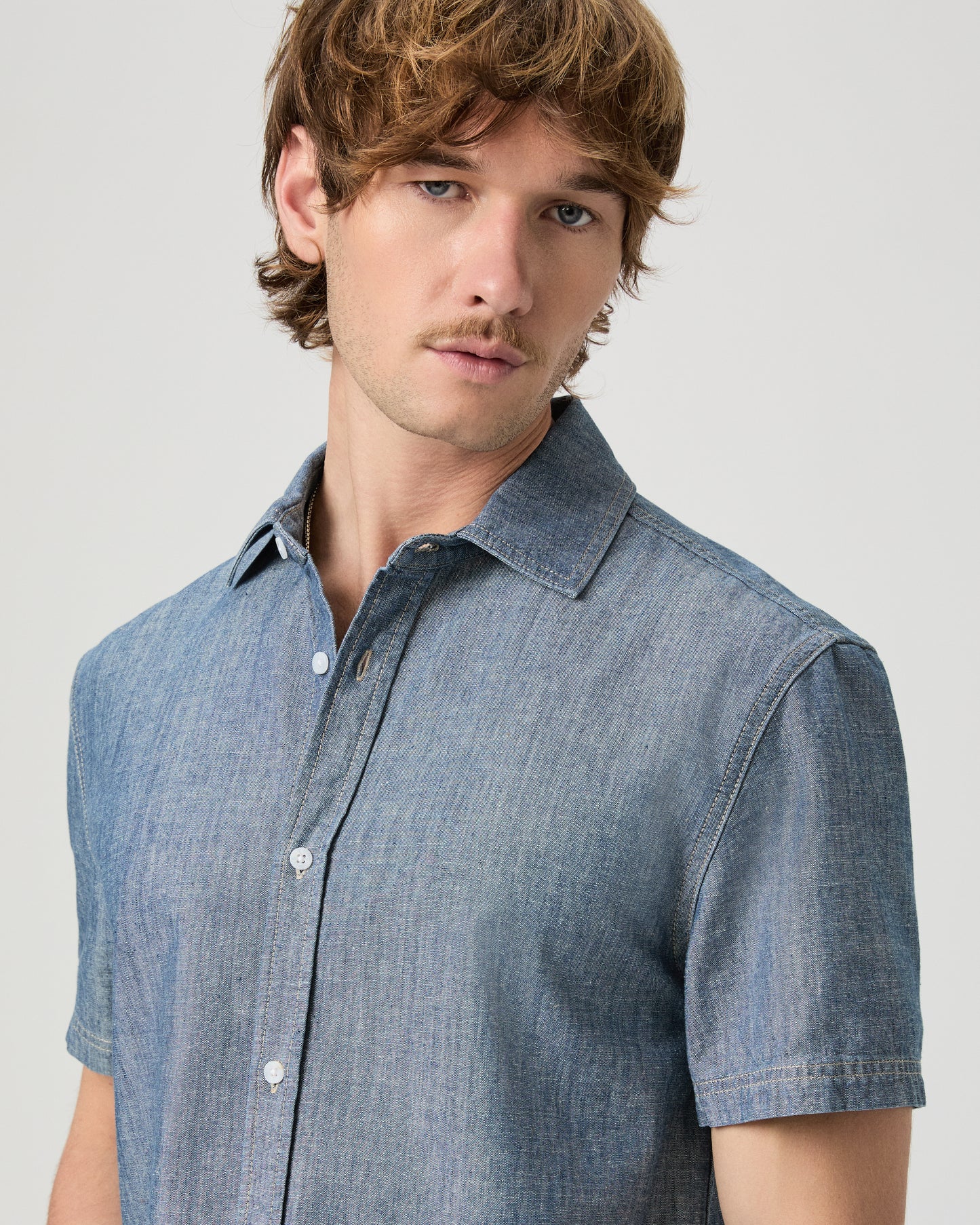 Soliman Short Sleeve Denim Shirt - Chandler S