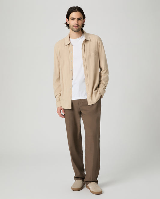 Tiano Pant - Dark Clove Linen 28