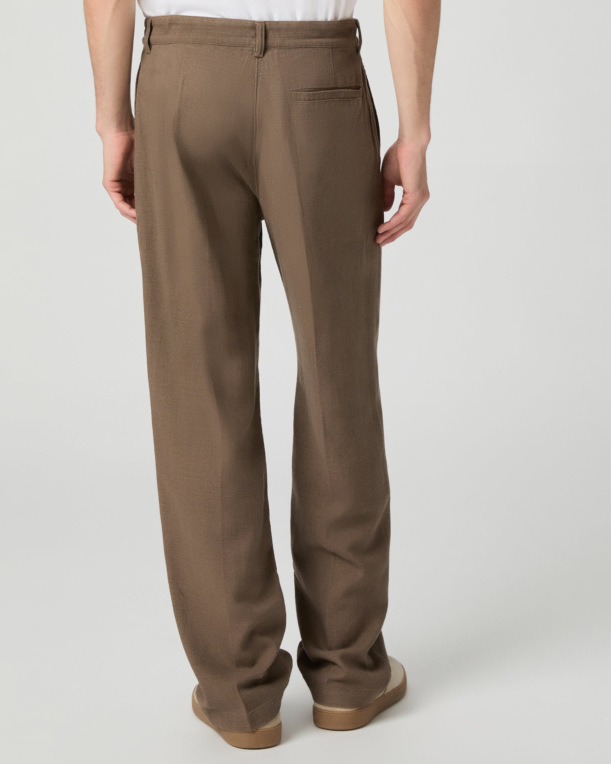 Tiano Pant - Dark Clove Linen 28