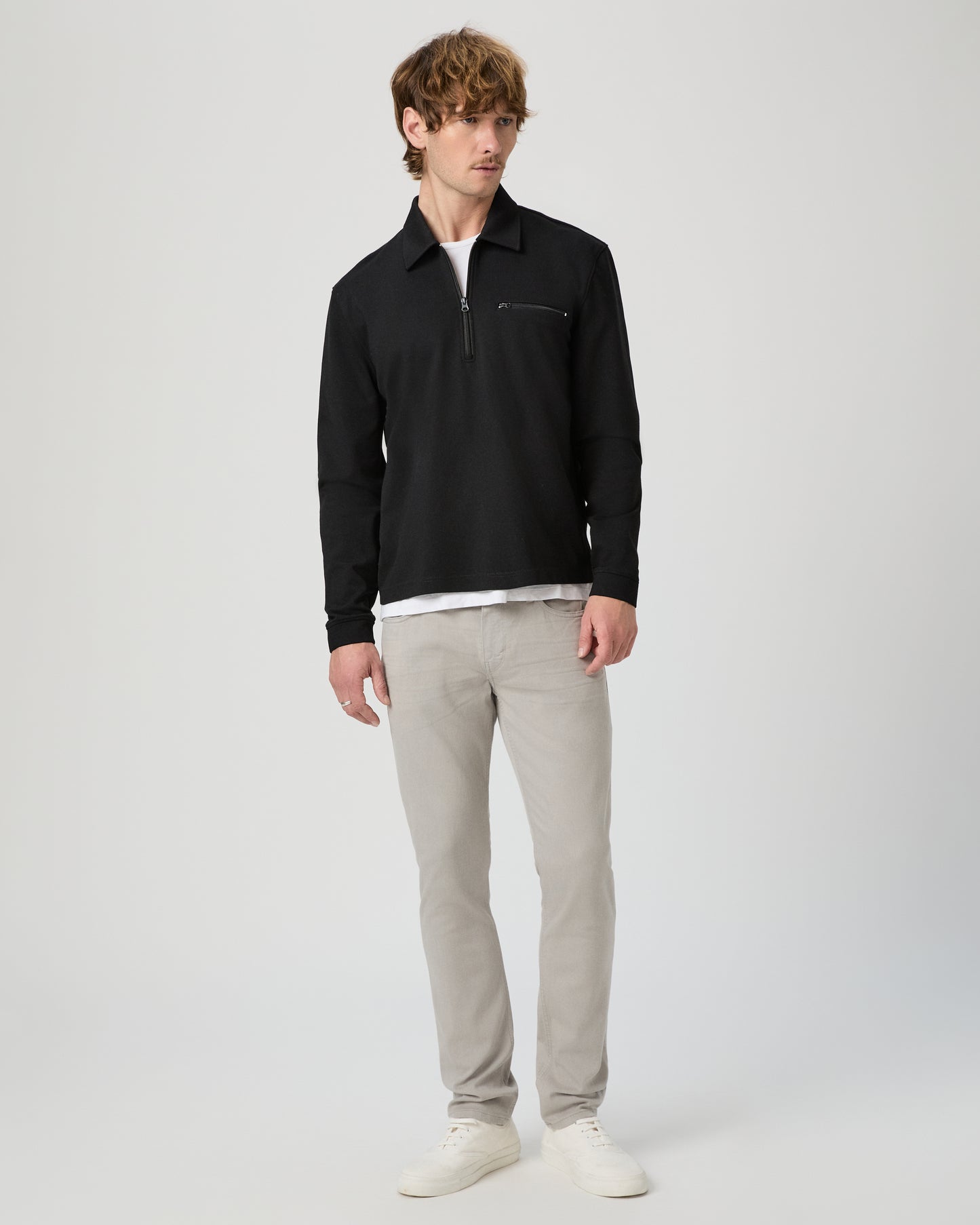 Grapello Quarter Zip Pullover - Black S