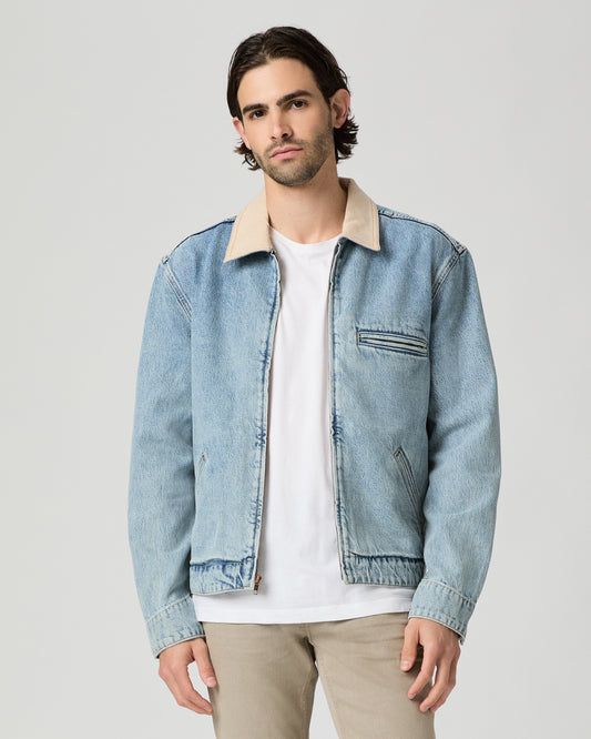 Laughlin Denim Zip Up Jacket - Moby XS