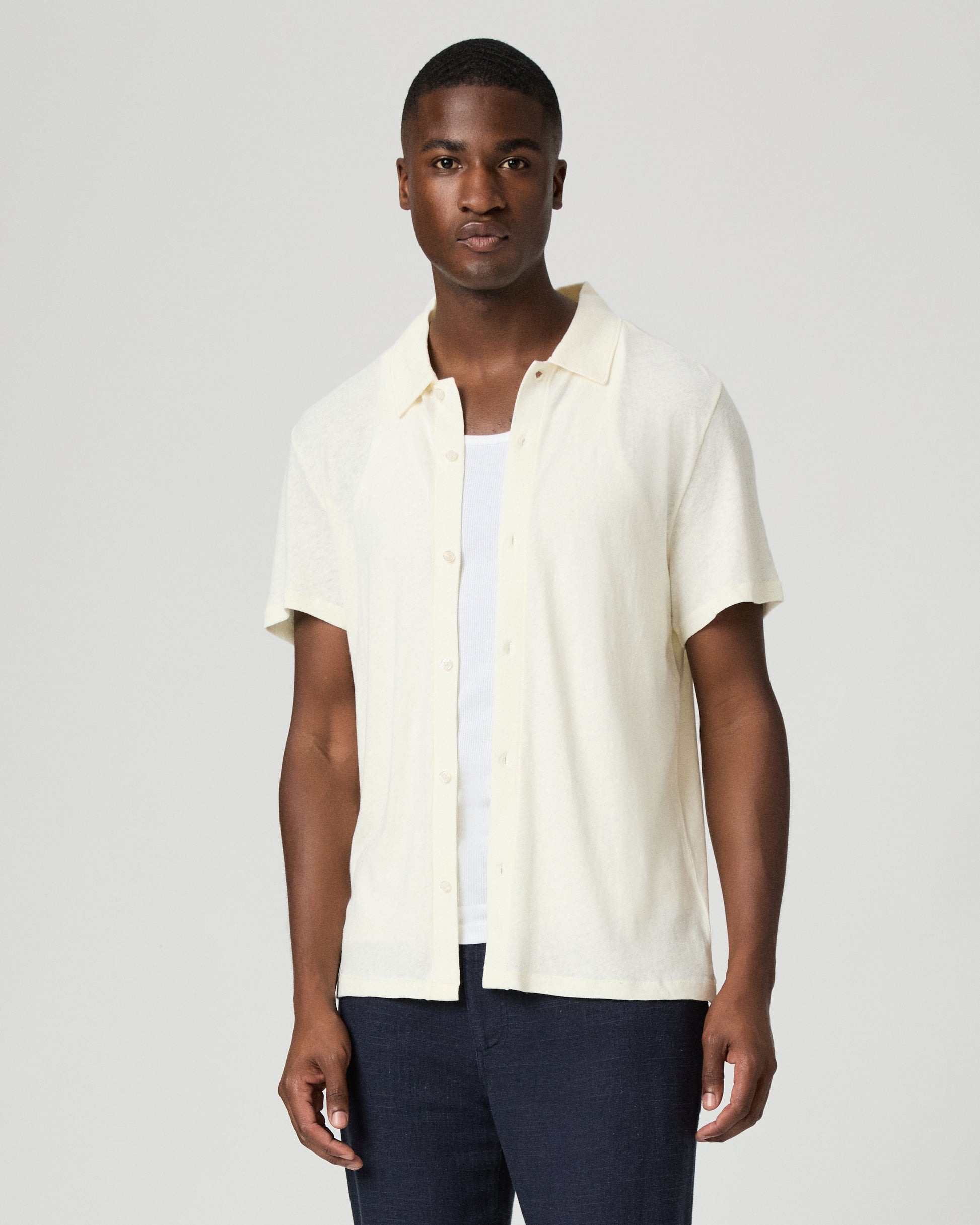 Sultan Ss Button Up - Cliffside Fog S