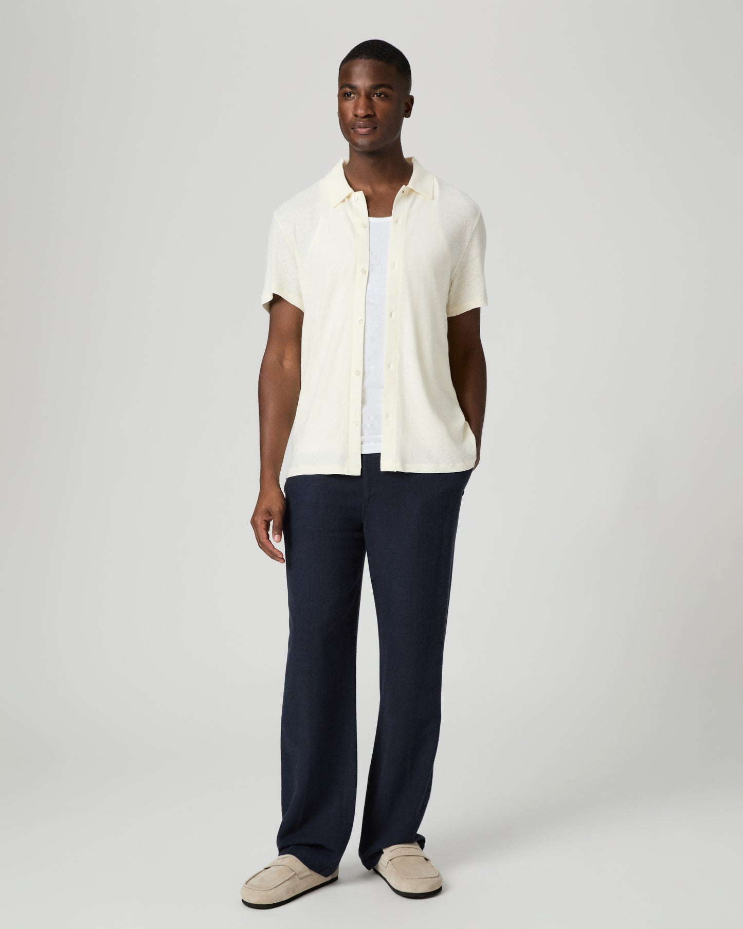 Sultan Ss Button Up - Cliffside Fog S