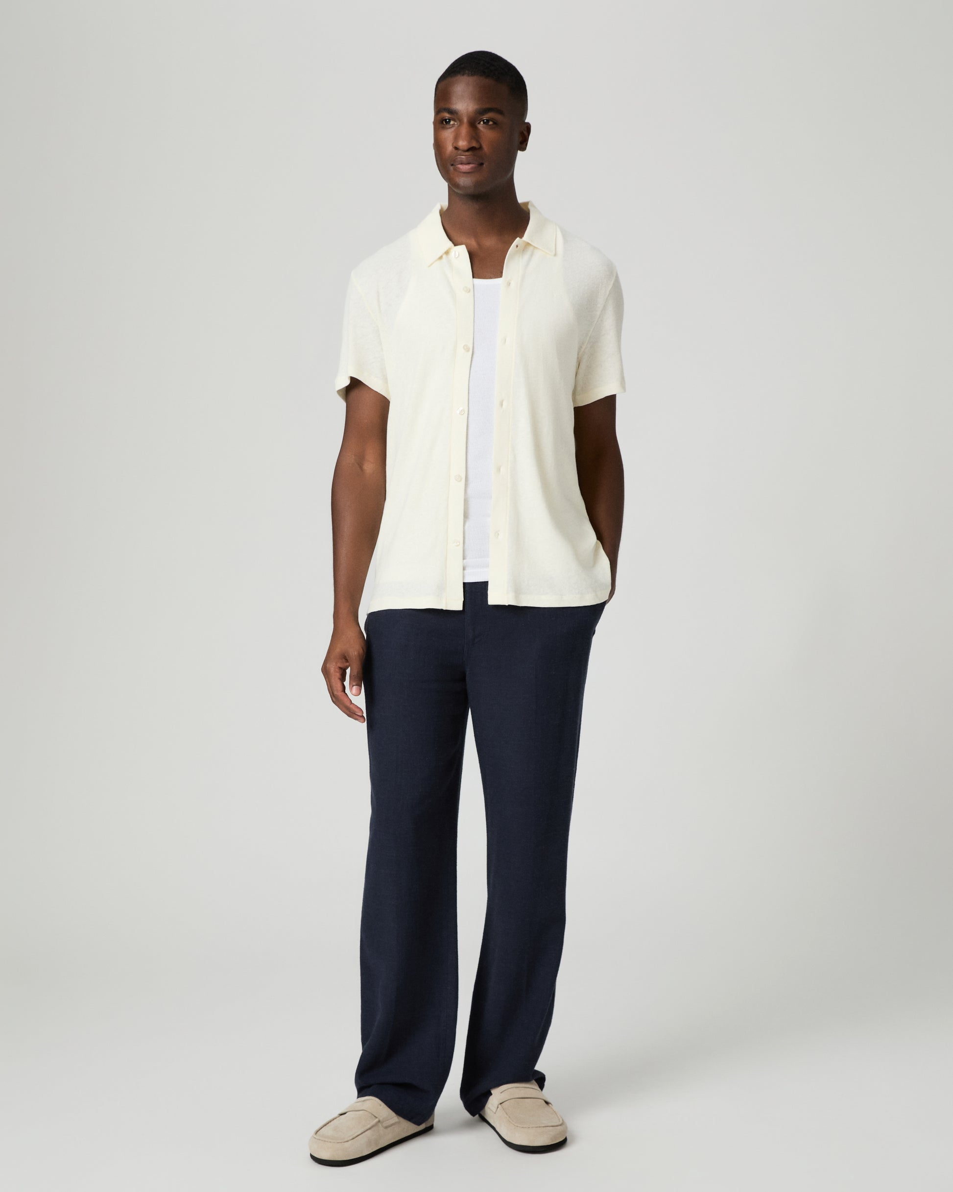 Sultan Ss Button Up - Cliffside Fog S