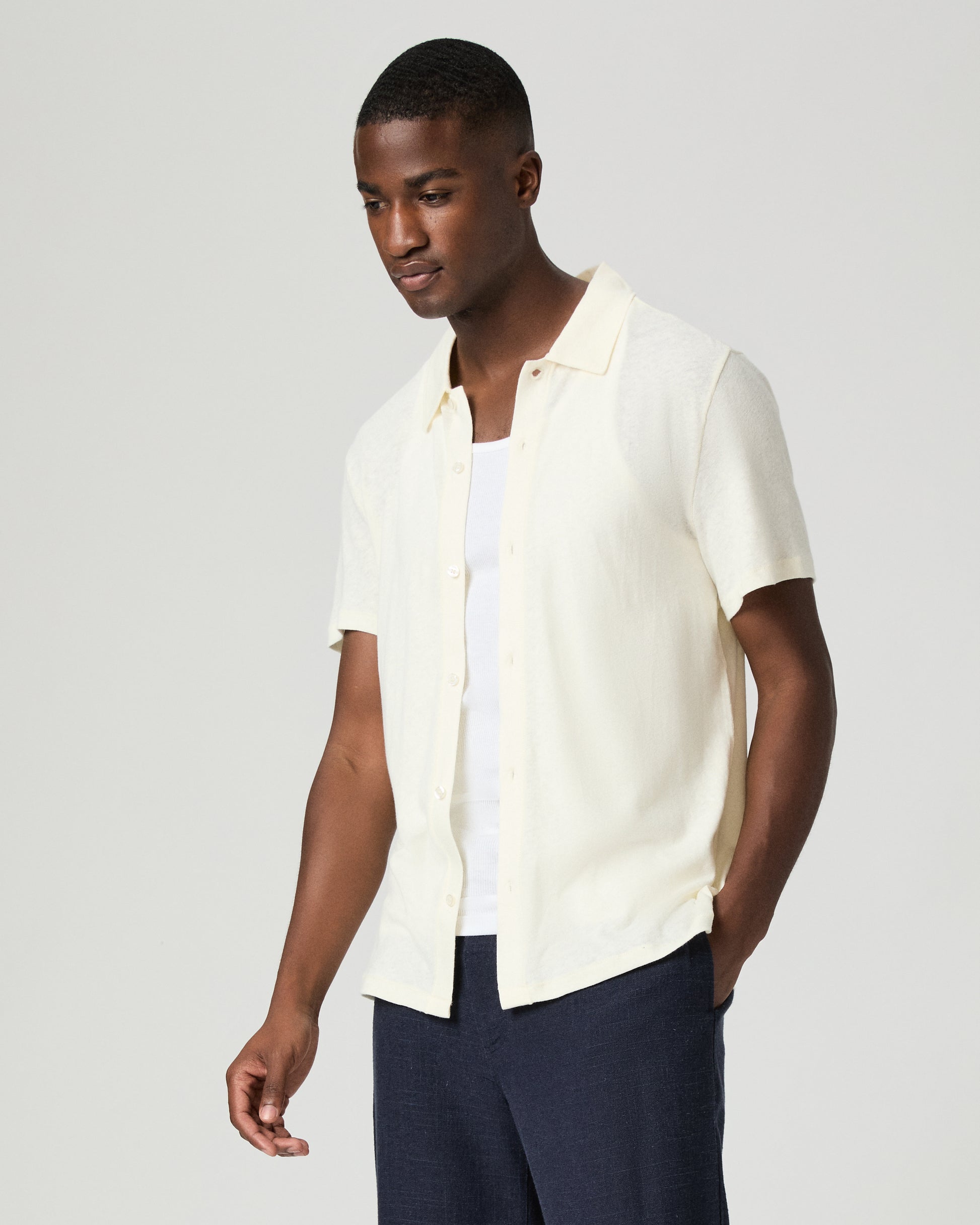 Sultan Ss Button Up - Cliffside Fog S