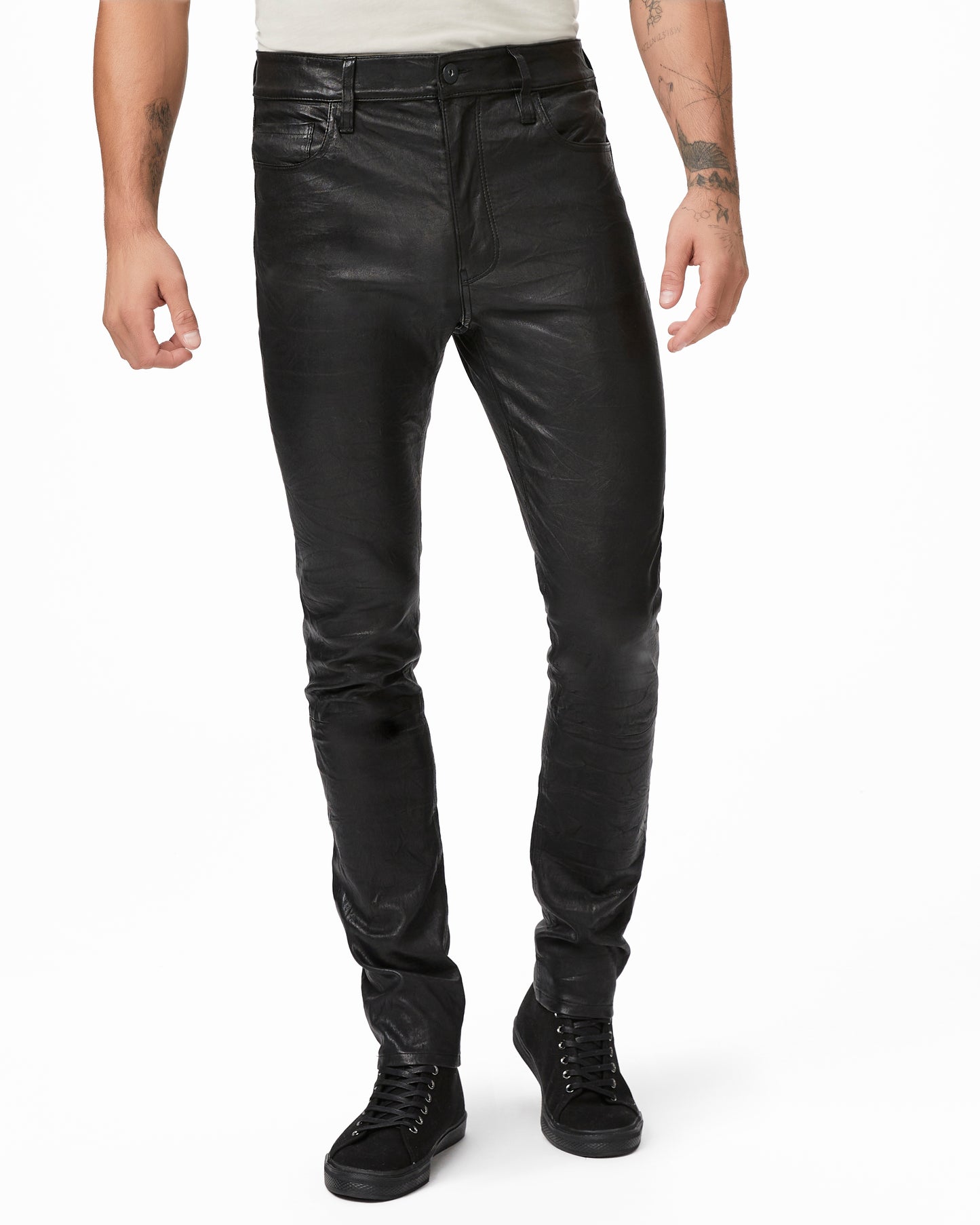 Lennox 34" Slim Pant - Black Leather